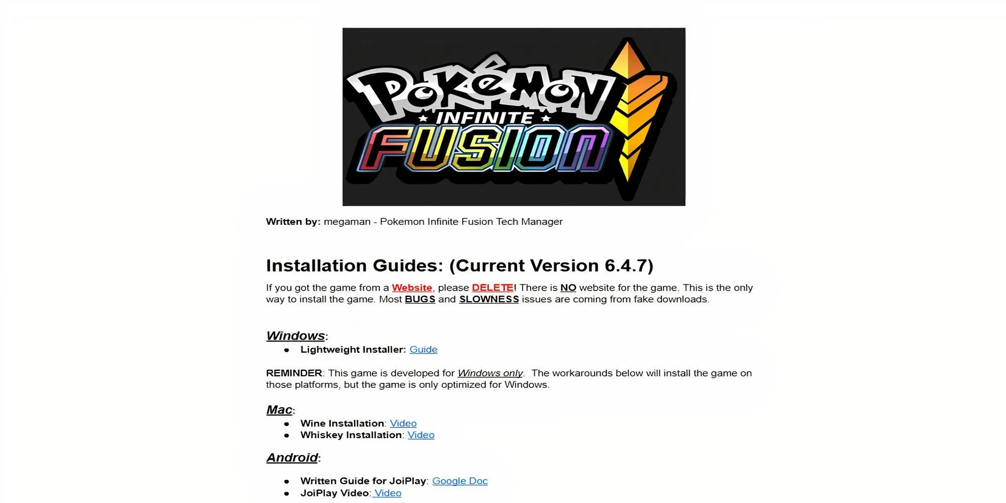 Trang tải game Pokemon Infinite Fusion