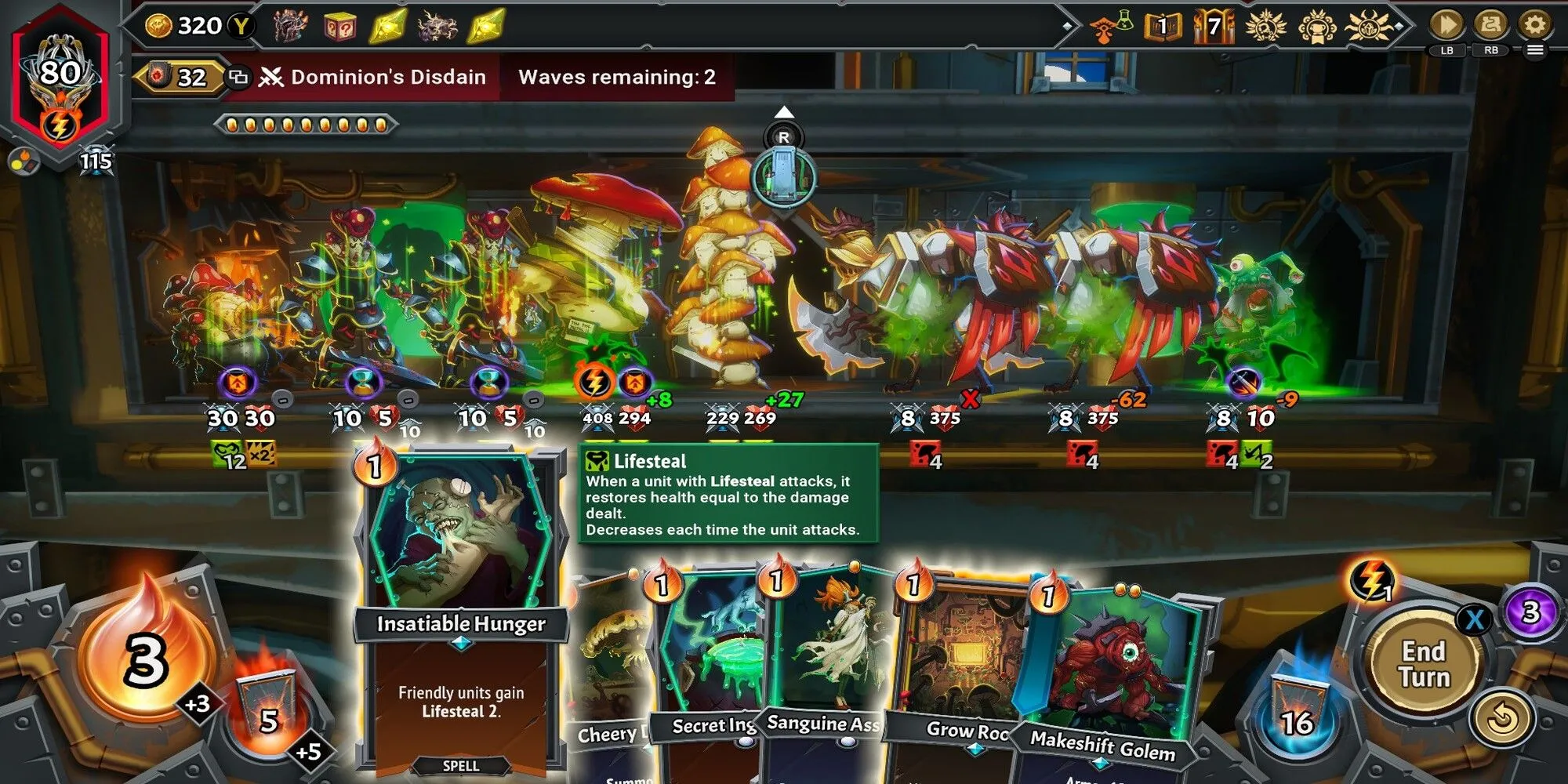 Trưng bày sức mạnh của tộc UnderLegion với các đơn vị nấm &quot;khổng lồ&quot; trong Monster Train 2