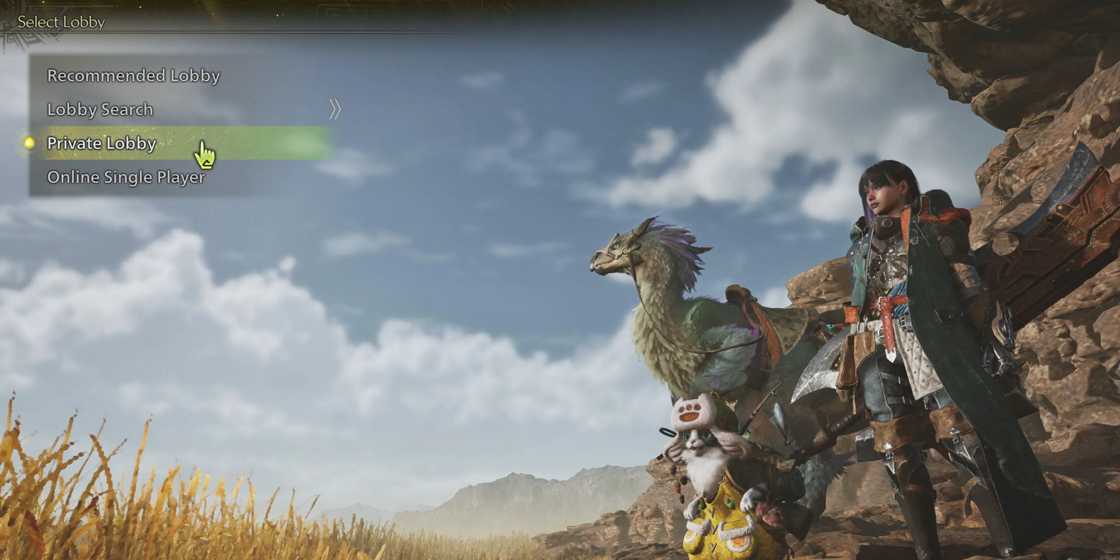 Monster Hunter Wilds: Hướng Dẫn Mời Bạn Và Chơi Cùng Tổ Đội 1 Tùy chọn tạo sảnh chờ riêng tư trong Monster Hunter Wilds để mời bạn bè