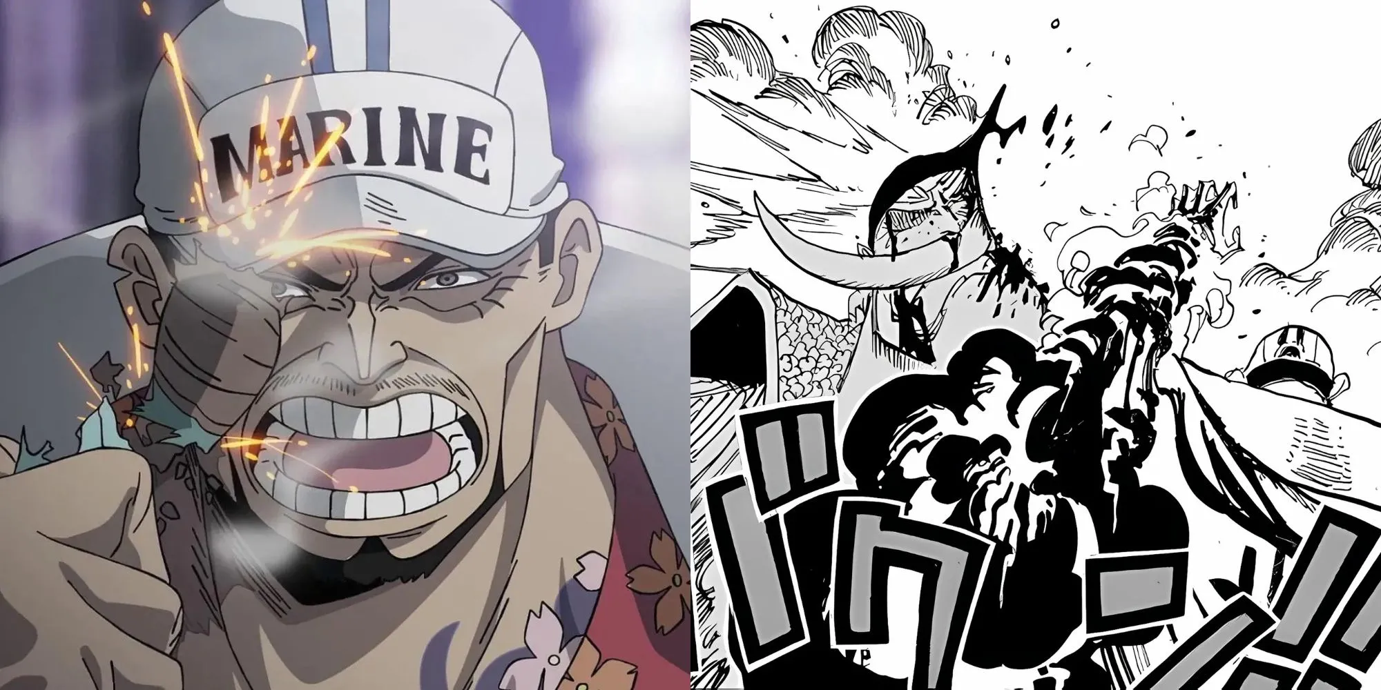 Akainu sử dụng chiêu Meigo (Dark Hound), một đòn tấn công magma mạnh mẽ trong One Piece.