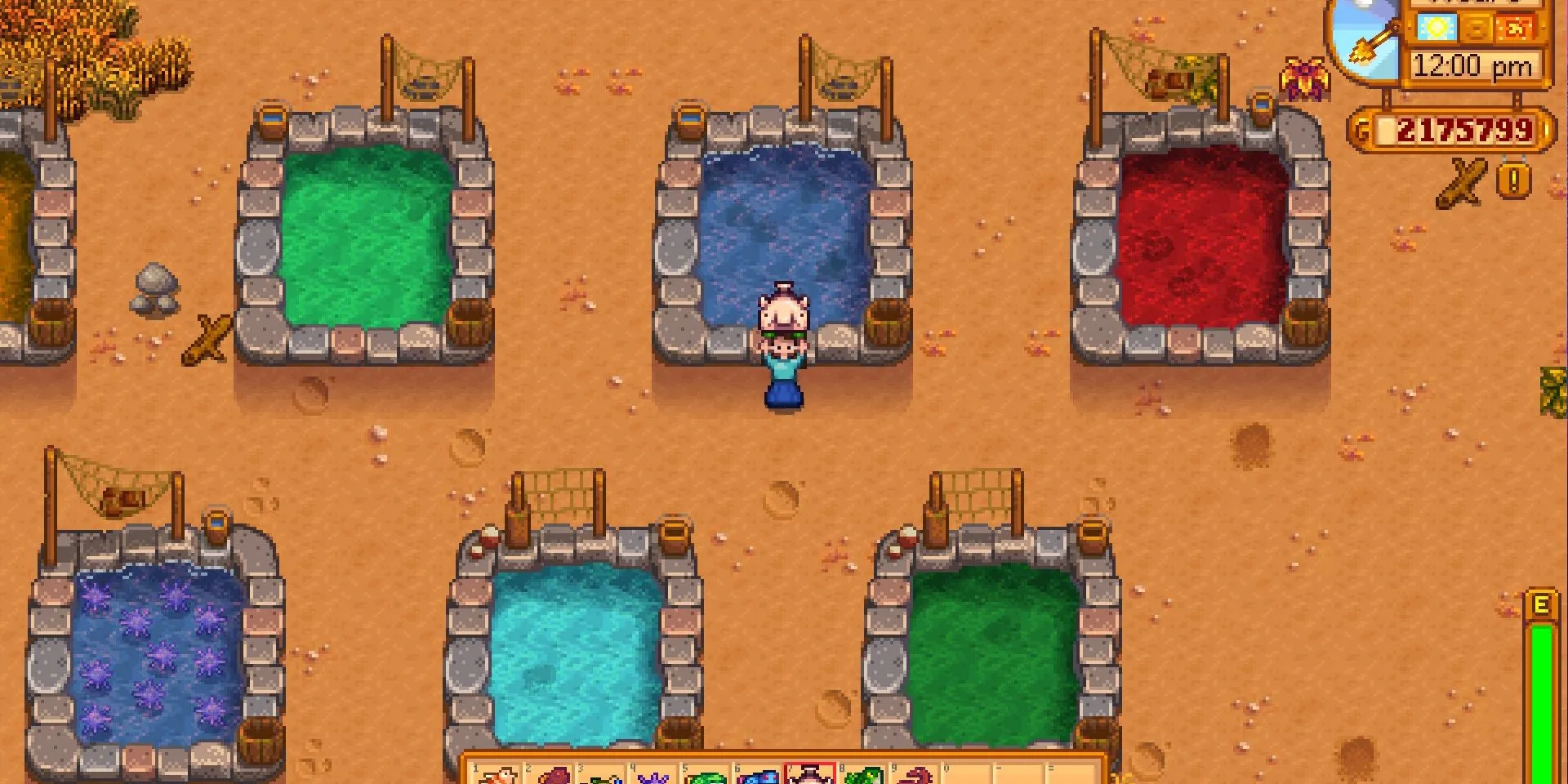 Ảnh chụp màn hình Hồ Cá Blobfish trong Stardew Valley.