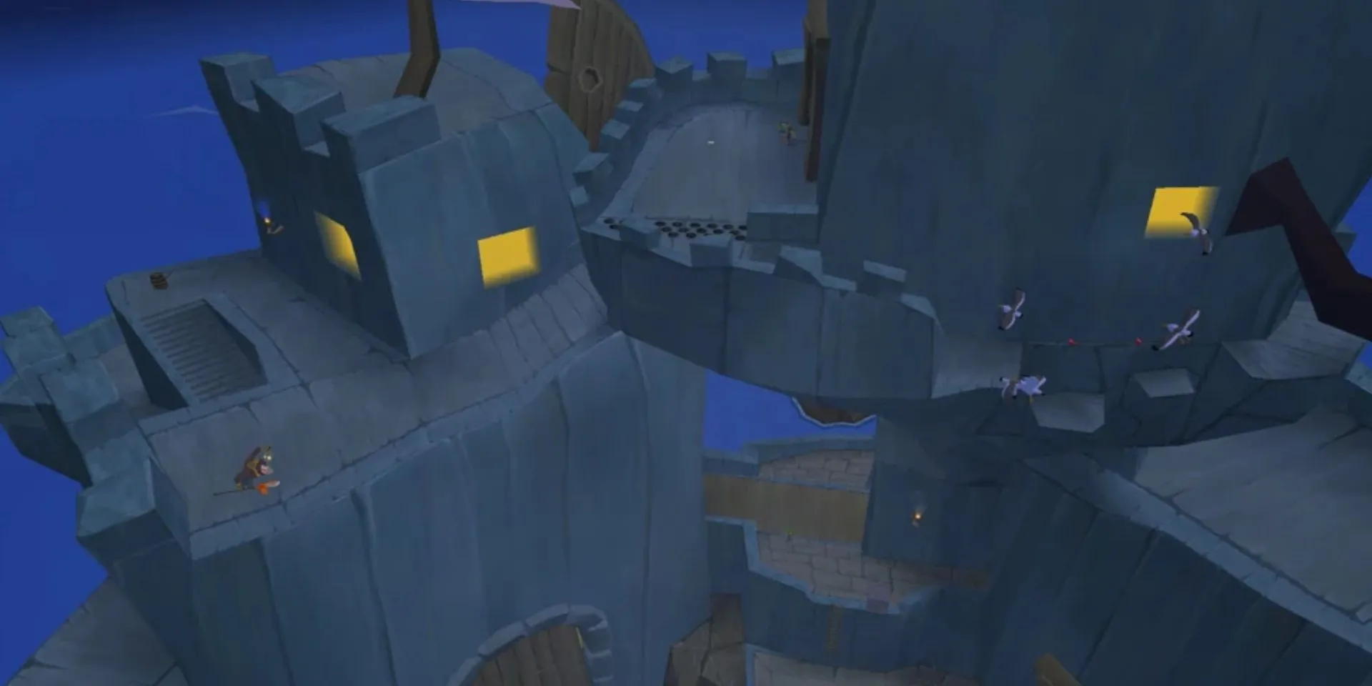 Bên ngoài Pháo đài Forsaken trong game The Legend of Zelda The Wind Waker, nơi Link đột nhập và sau đó tìm cách thoát ra