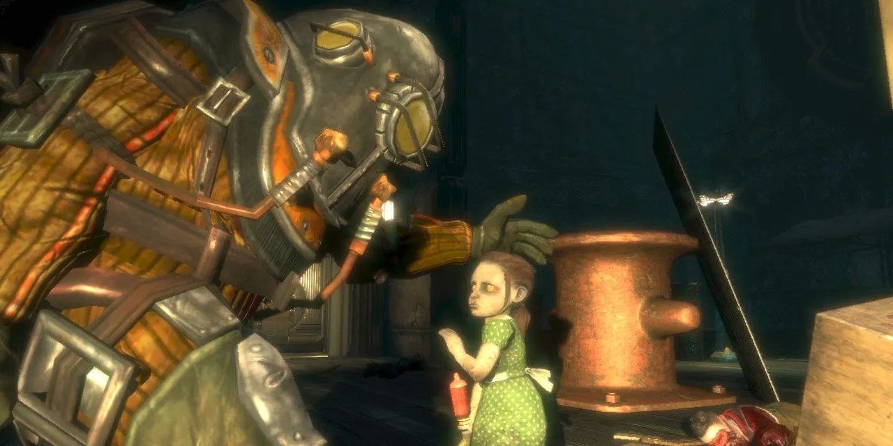 Big Daddy Rosie bảo vệ Little Sister, biểu tượng của BioShock