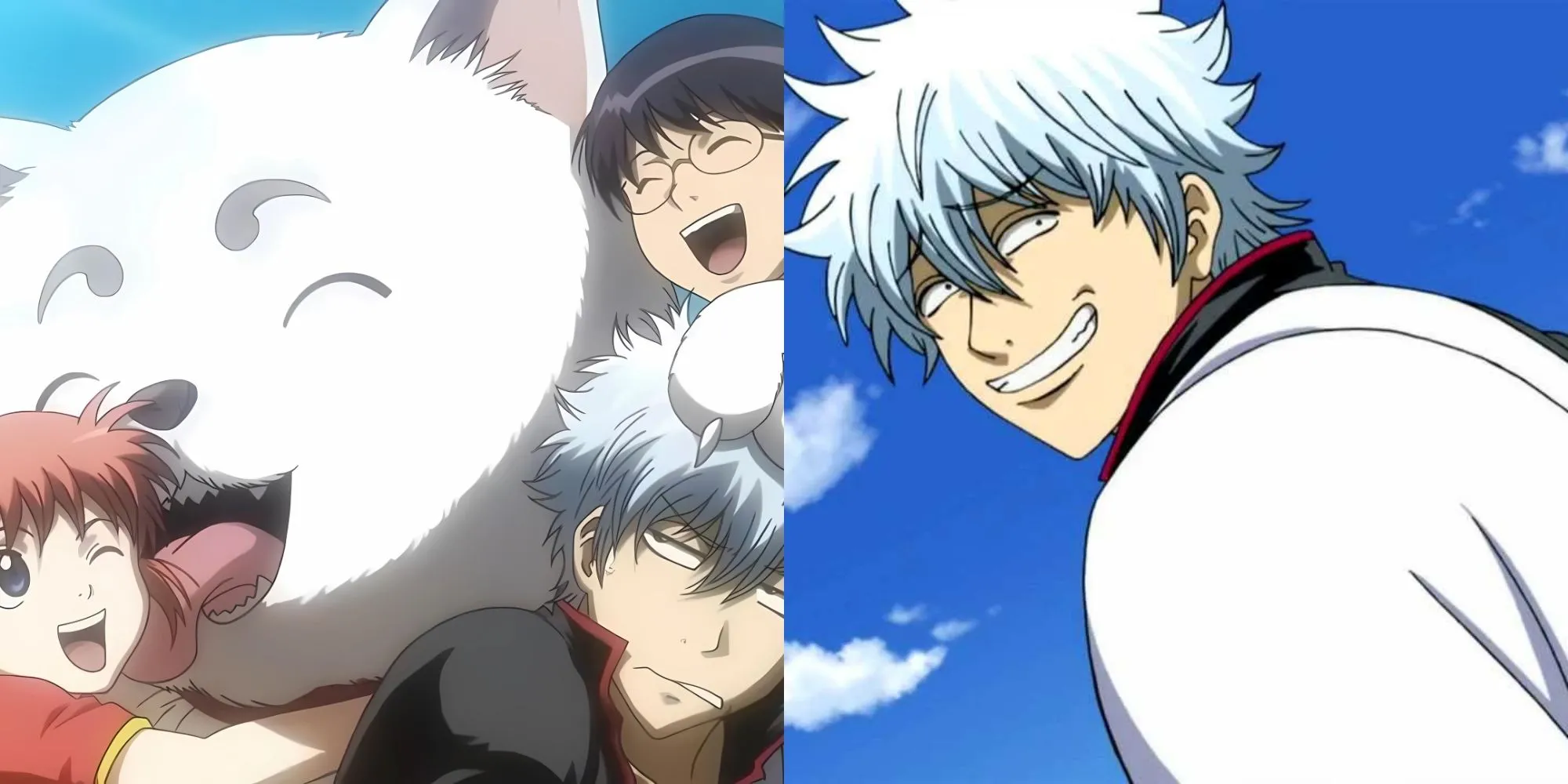 Bộ ba nhân vật chính Gintoki, Shinpachi và Kagura của Gintama