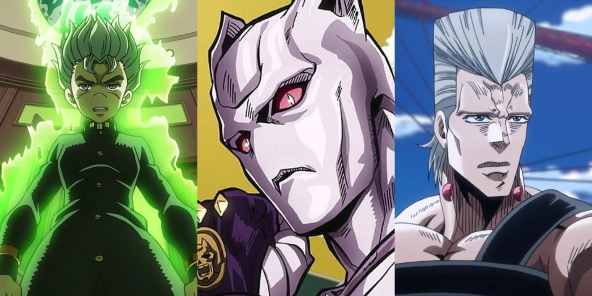 Các nhân vật JoJo tạo dáng ikon trong JoJo's Bizarre Adventure
