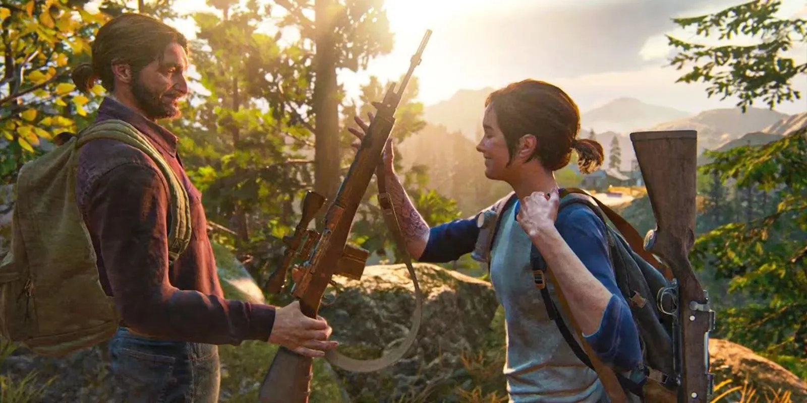 Cảnh trong game The Last of Us Part 2, thể hiện bầu không khí u ám và chi tiết đồ họa