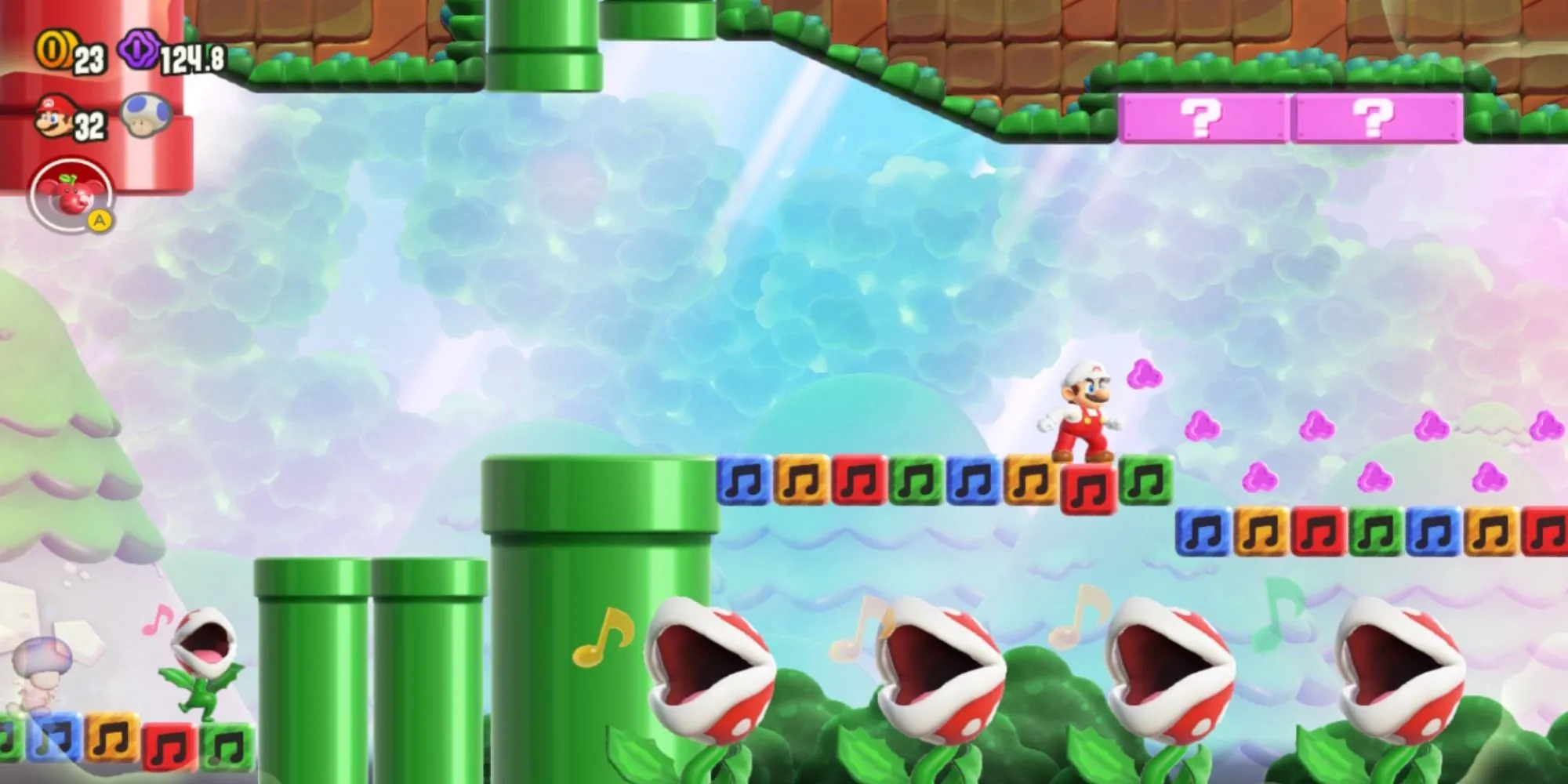 Cây Piranha Plants hát trong Super Mario Bros. Wonder