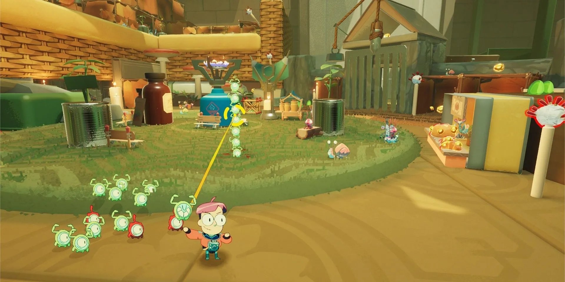 Chuẩn bị ném Tinykin trong game cùng tên