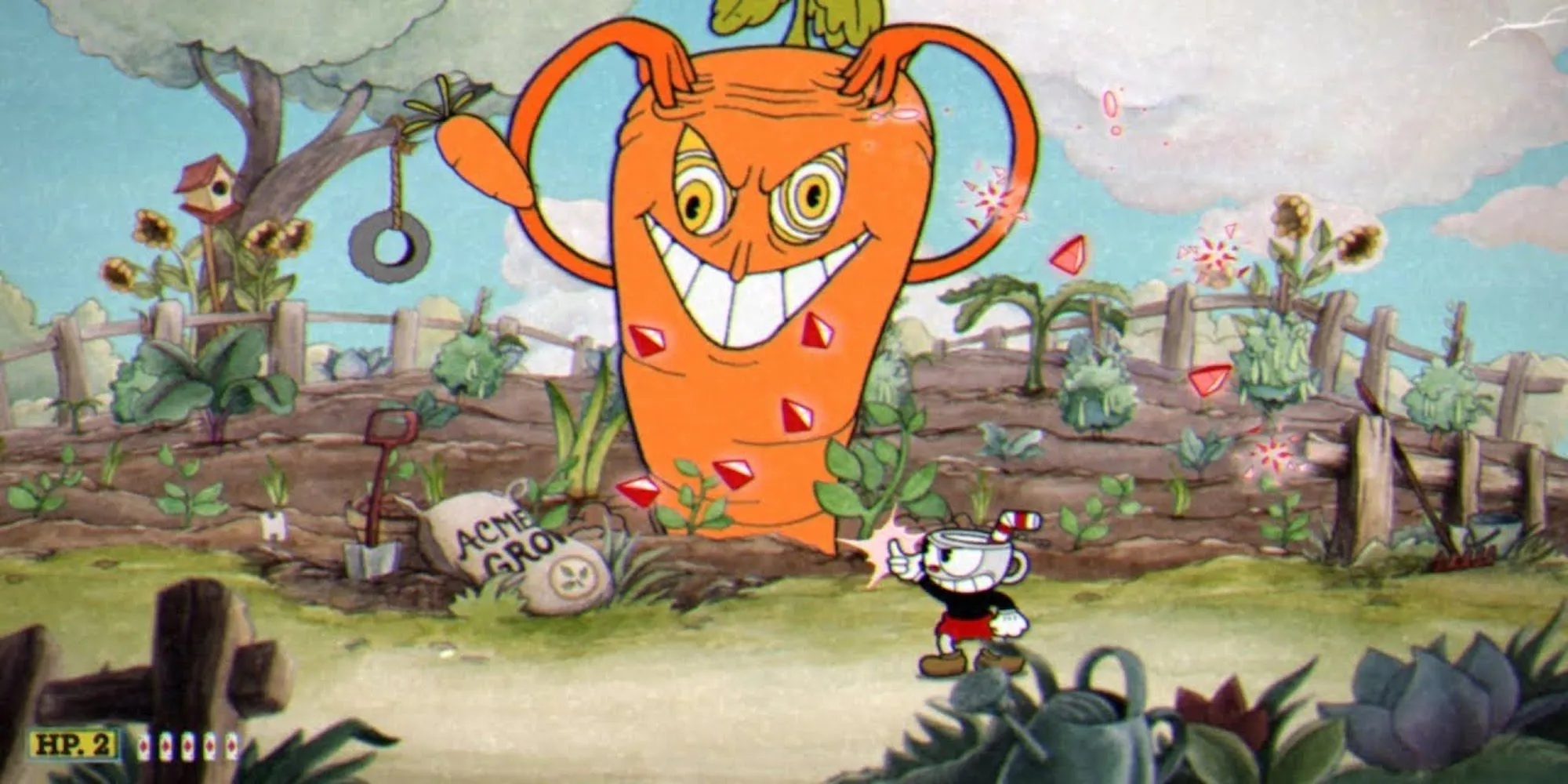 Củ cà rốt từ The Root Pack Boss trong Cuphead
