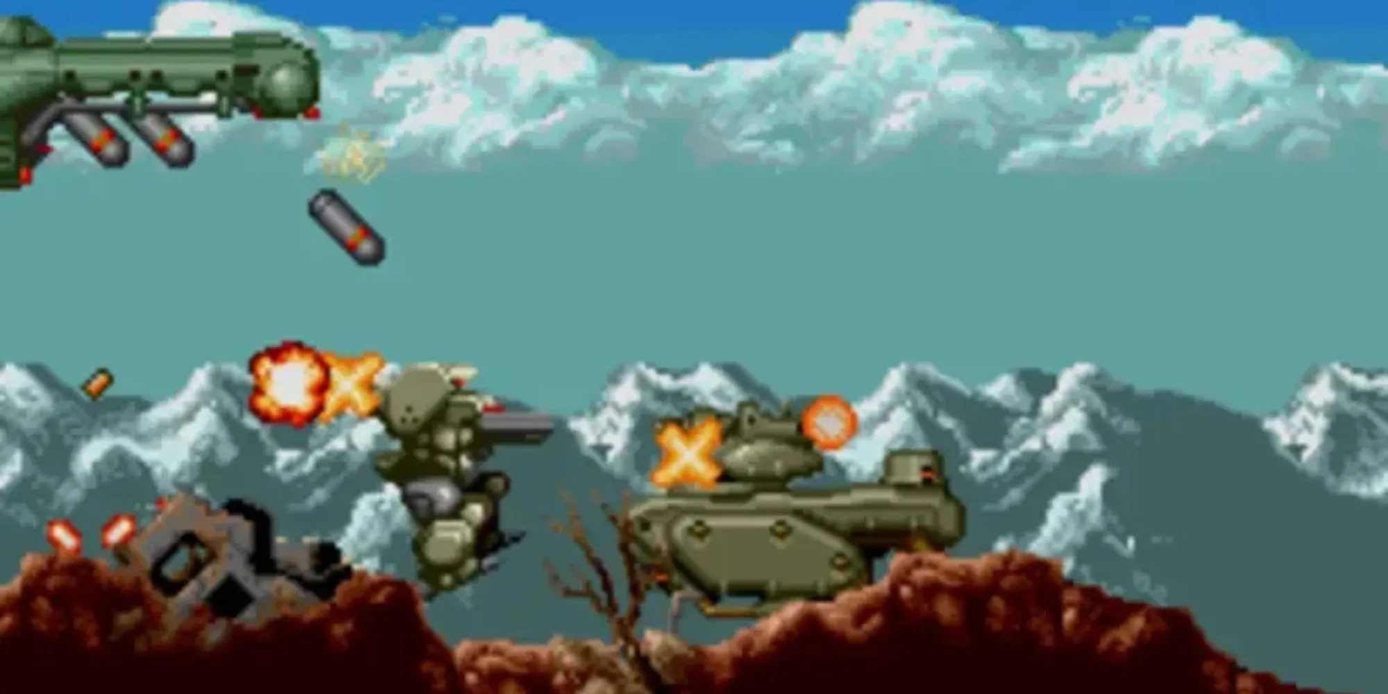 Cybernator run and gun SNES