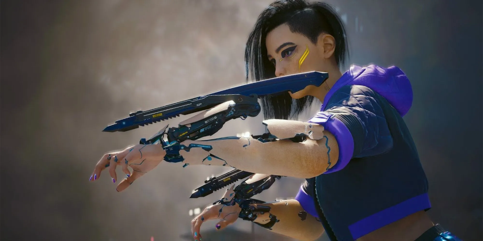 cyberpunk 2077 v with mantis blades