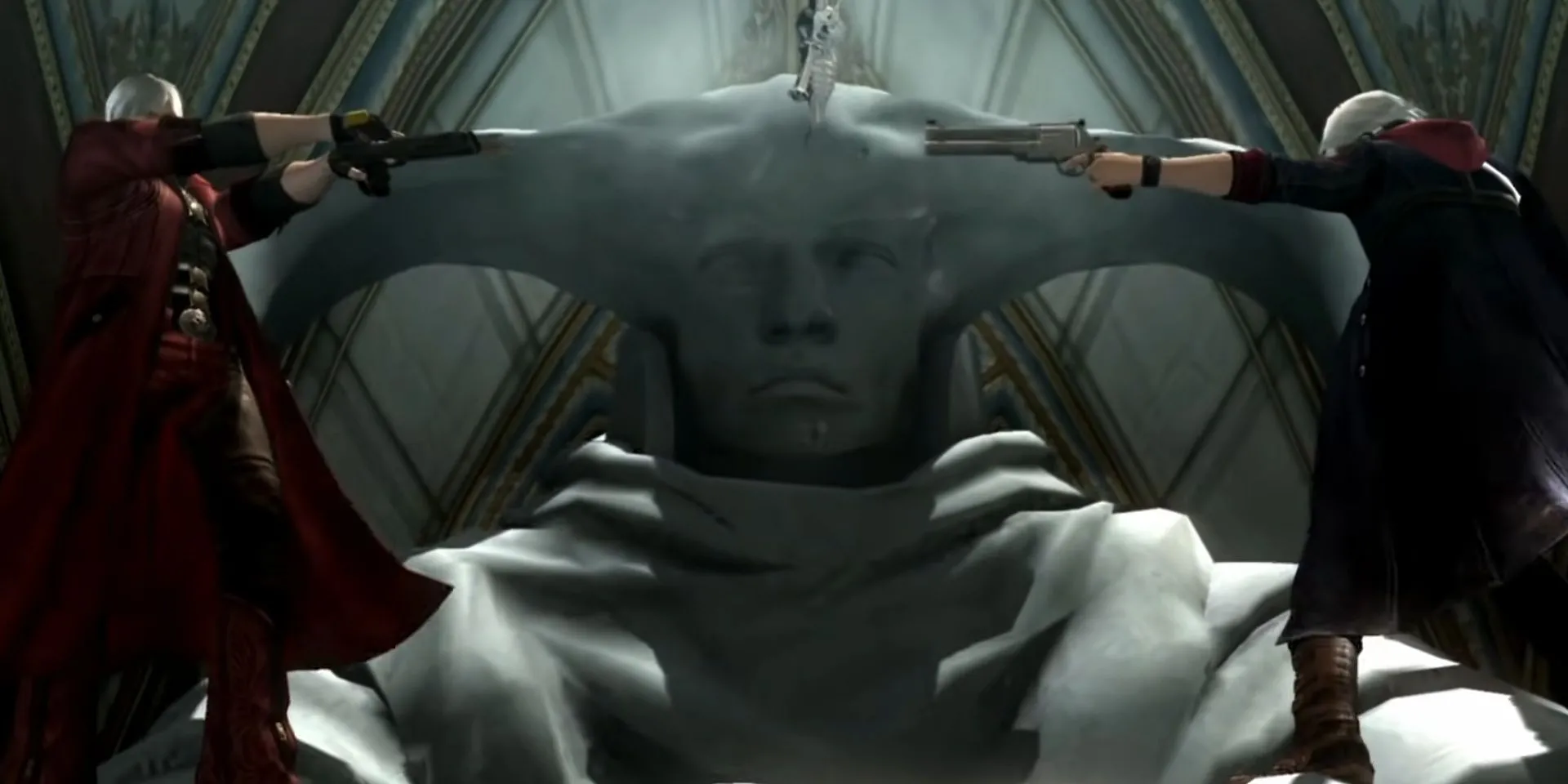 Dante và Nero đối đầu nhau trong Devil May Cry 4