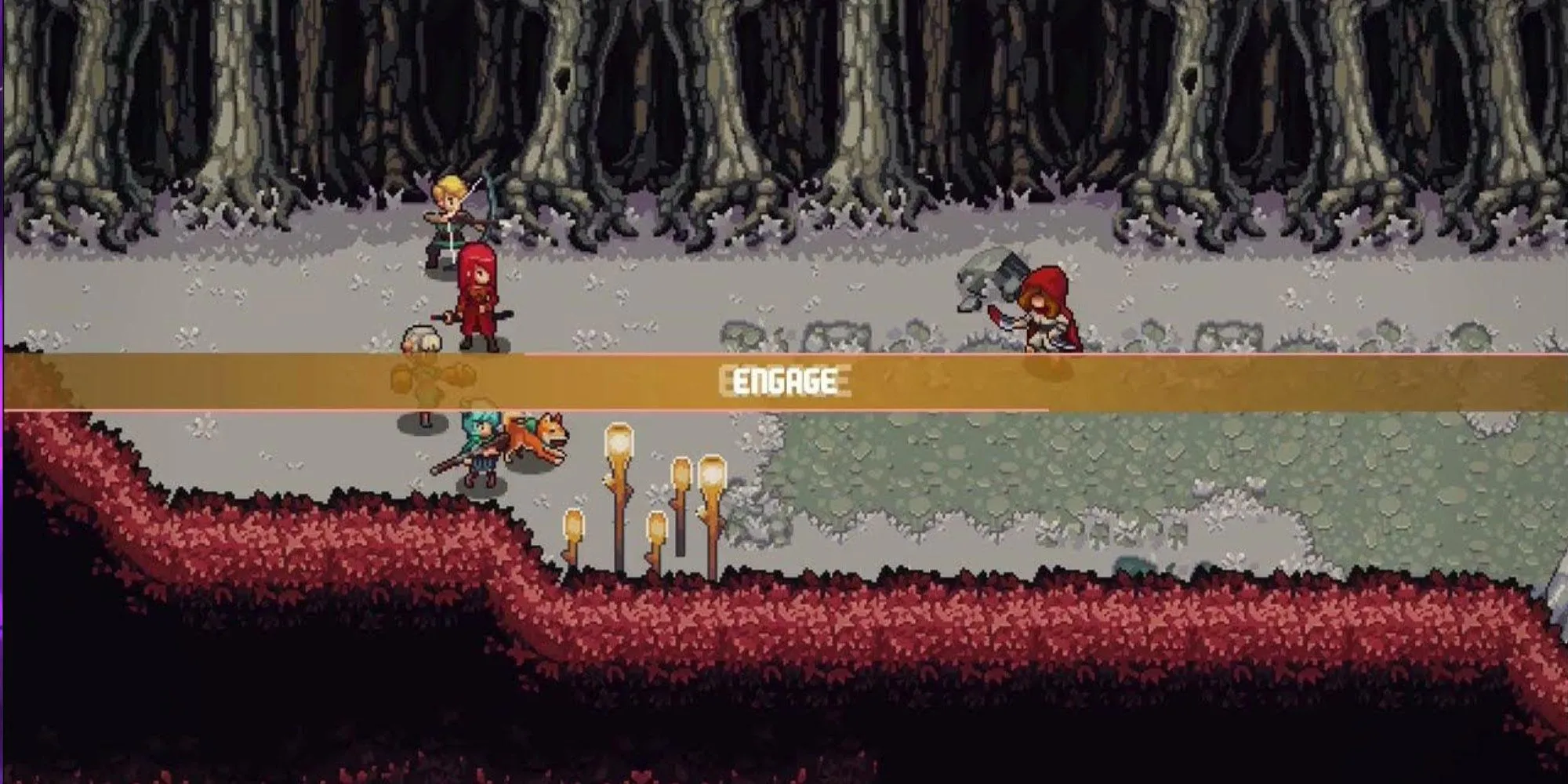 Đối đầu với boss tùy chọn Assassin Girl trong Chained Echoes.