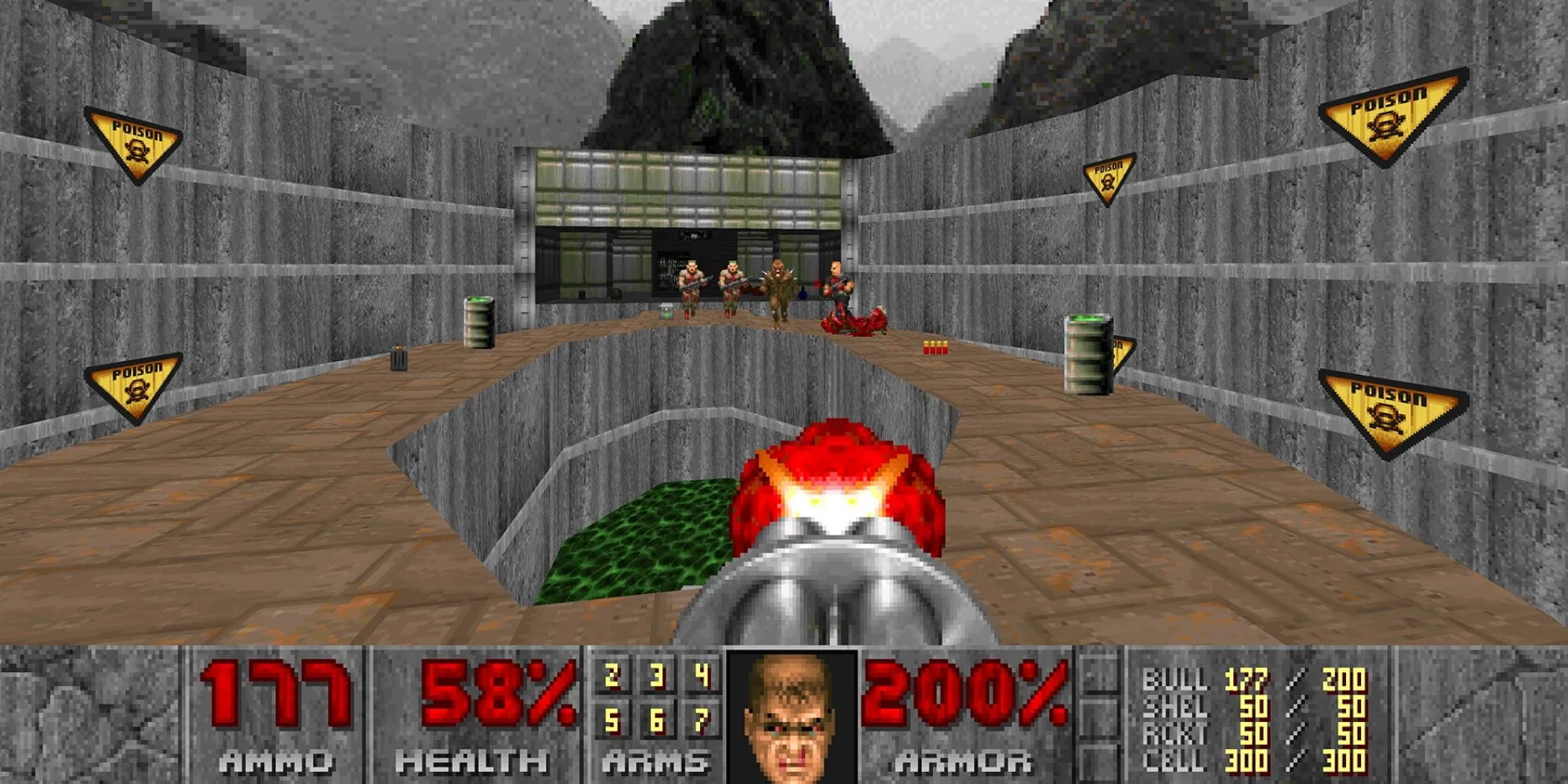 Doom Slayer đối đầu với quỷ trong game DOOM Eternal