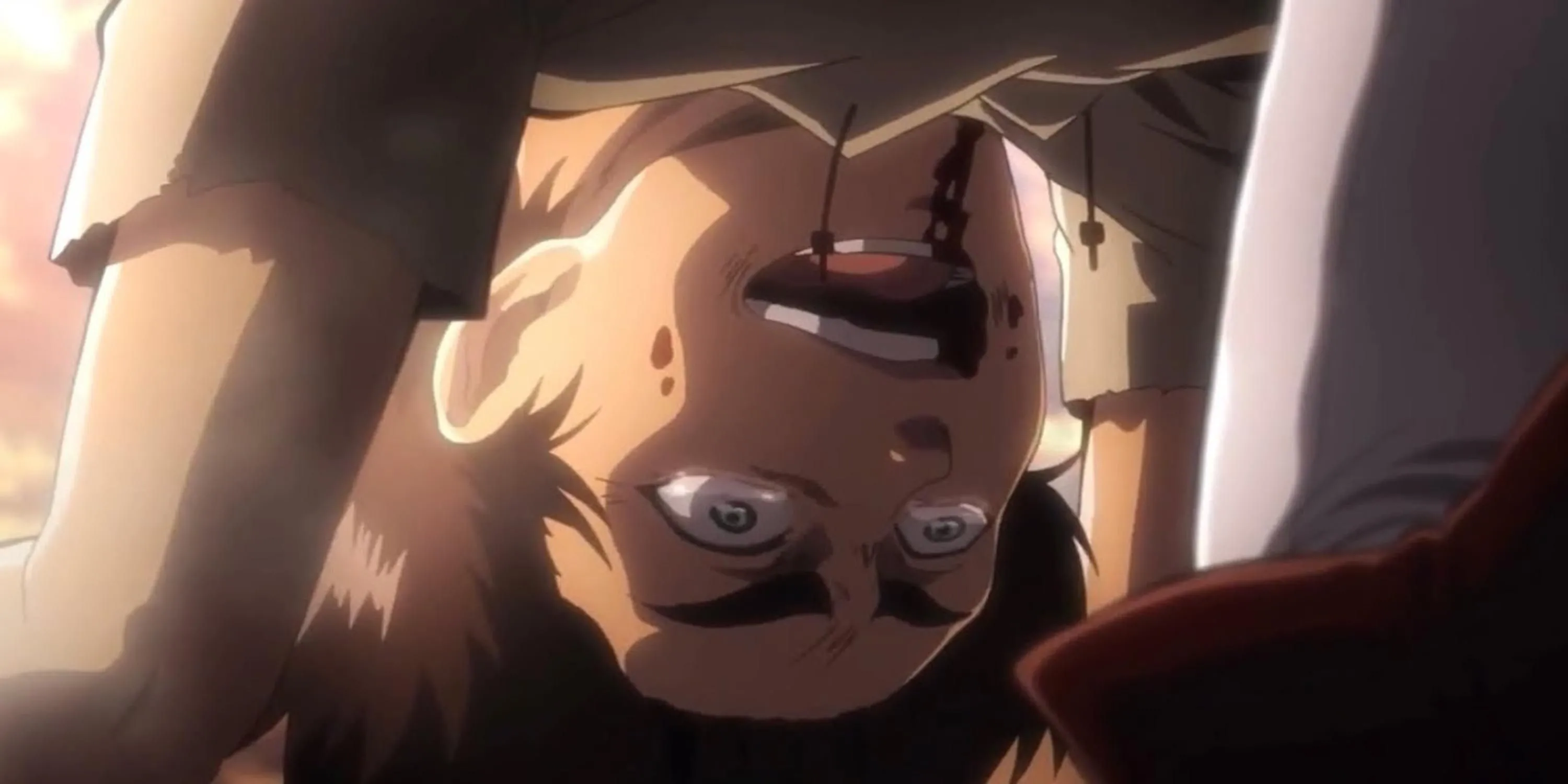 Eren laughing and crying from Attack On Titan