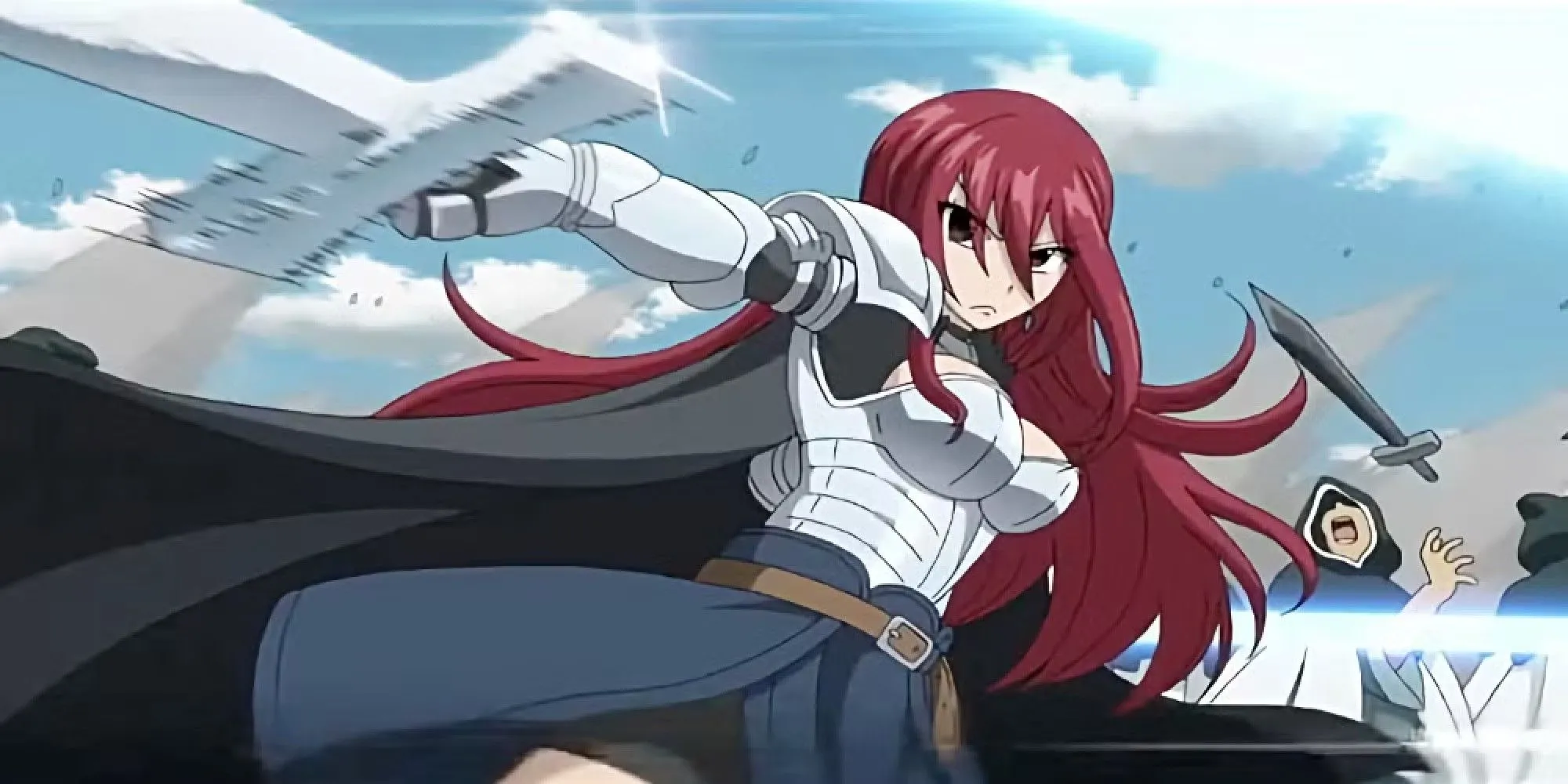 Erza trong Fairy Tail sẵn sàng chiến đấu với phép thuật Hoán Phục