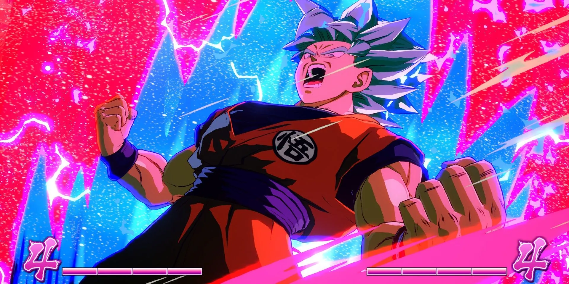 Goku Super Saiyan Blue tung chiêu trong Dragon Ball FighterZ