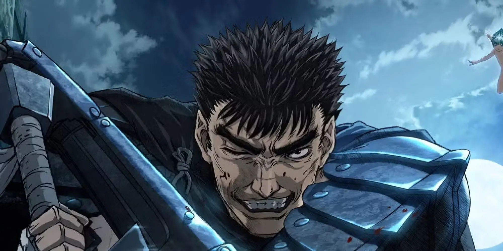 Guts trong Berserk vung thanh kiếm Dragon Slayer khổng lồ