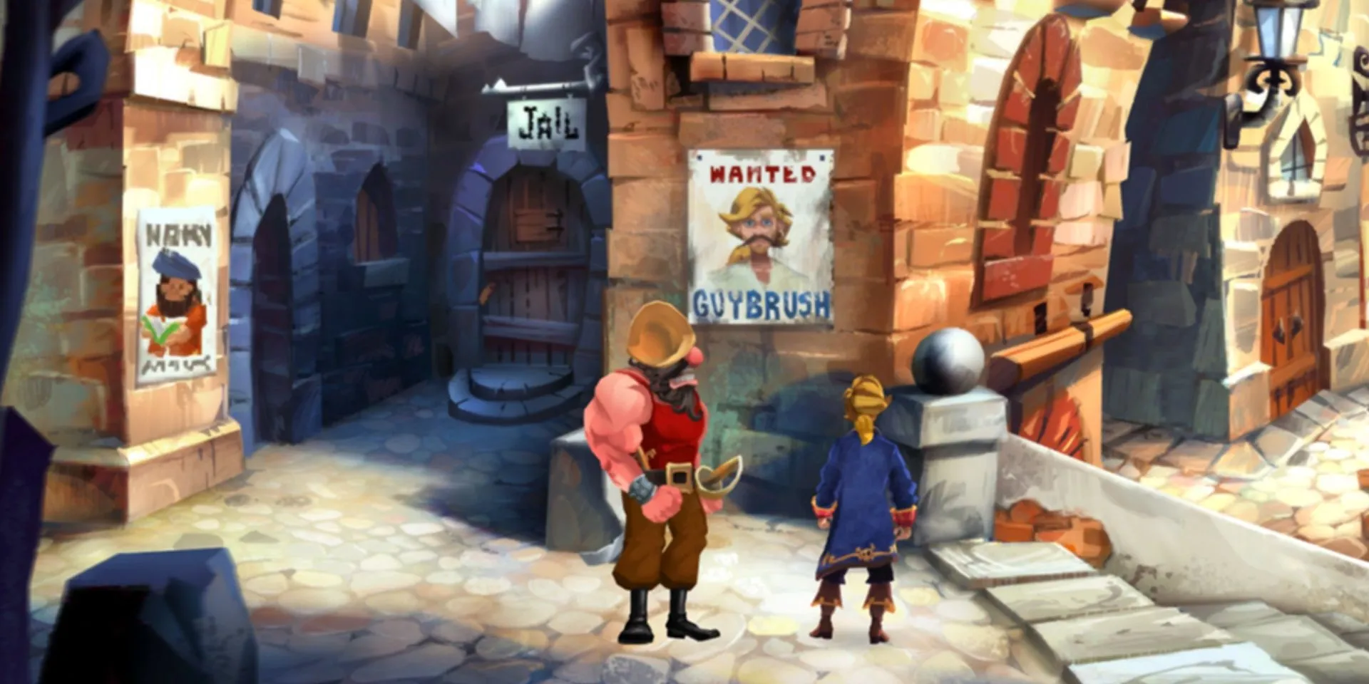Guybrush Threepwood tìm thấy lệnh truy nã của mình trong Monkey Island 2, một game phiêu lưu hài hước né tránh cái chết