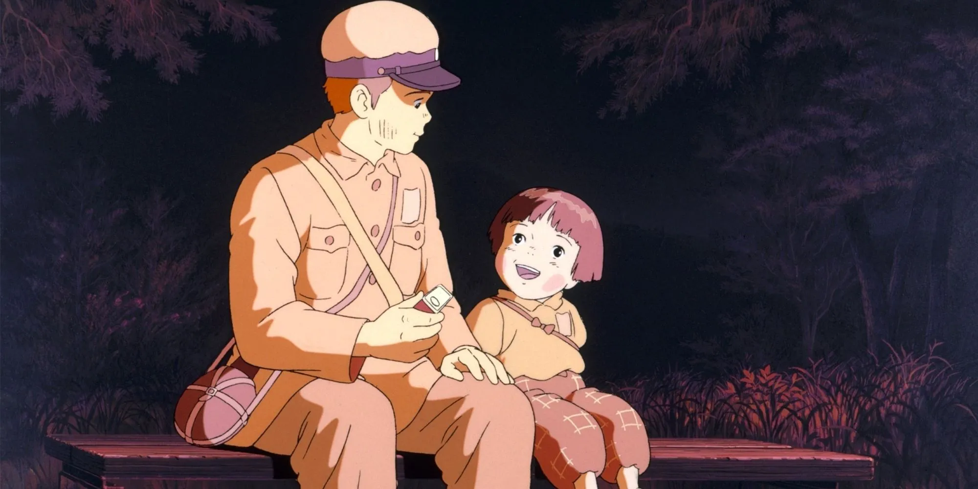 Hai anh em Seita và Setsuko trong cảnh phim Mộ Đom Đóm của Ghibli