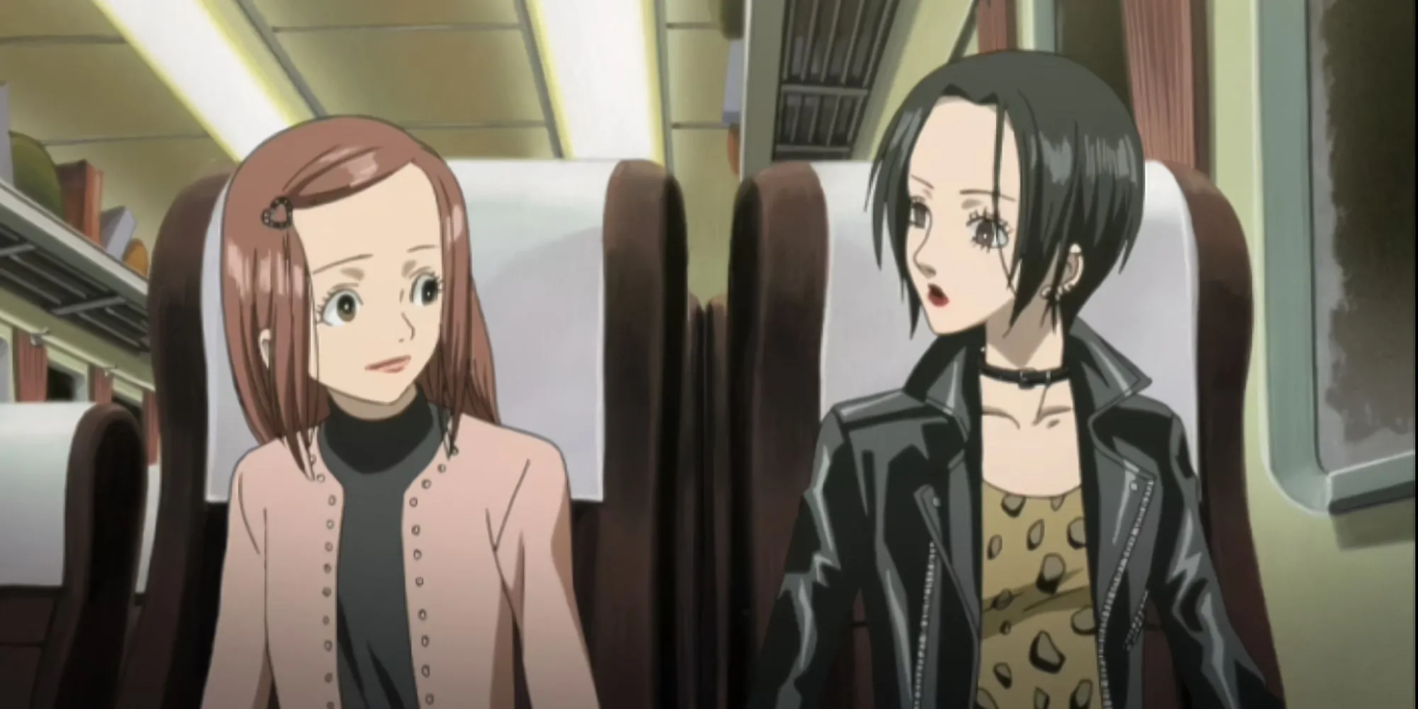 Hai nhân vật Hachi và Nana gặp gỡ trong anime Nana