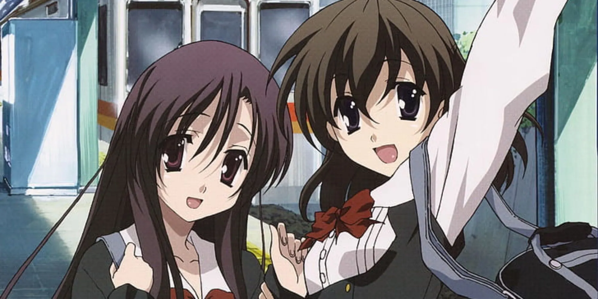 Hai nữ sinh Sekai Saionji và Kotonoha Katsura trong anime School Days
