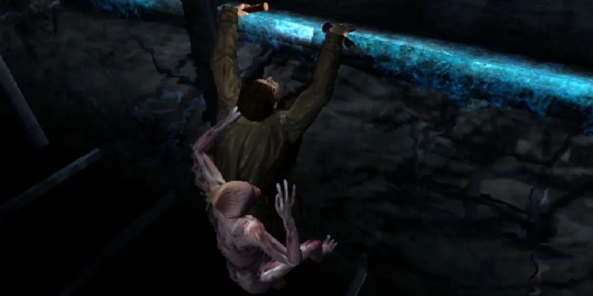 Harry Mason trong cảnh tuyết rơi của Silent Hill Shattered Memories trên Wii
