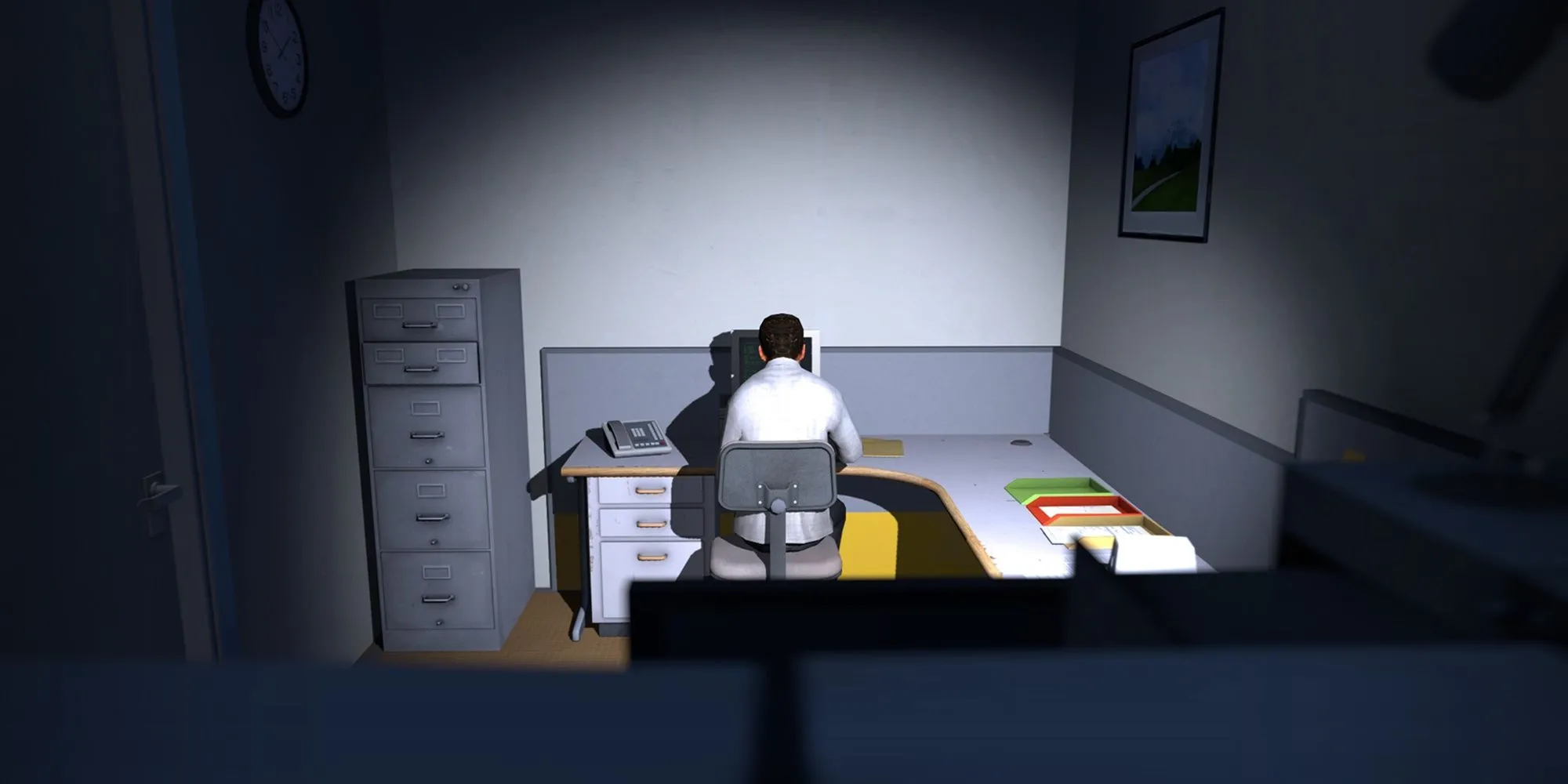 Hình ảnh không gian văn phòng trong game The Stanley Parable