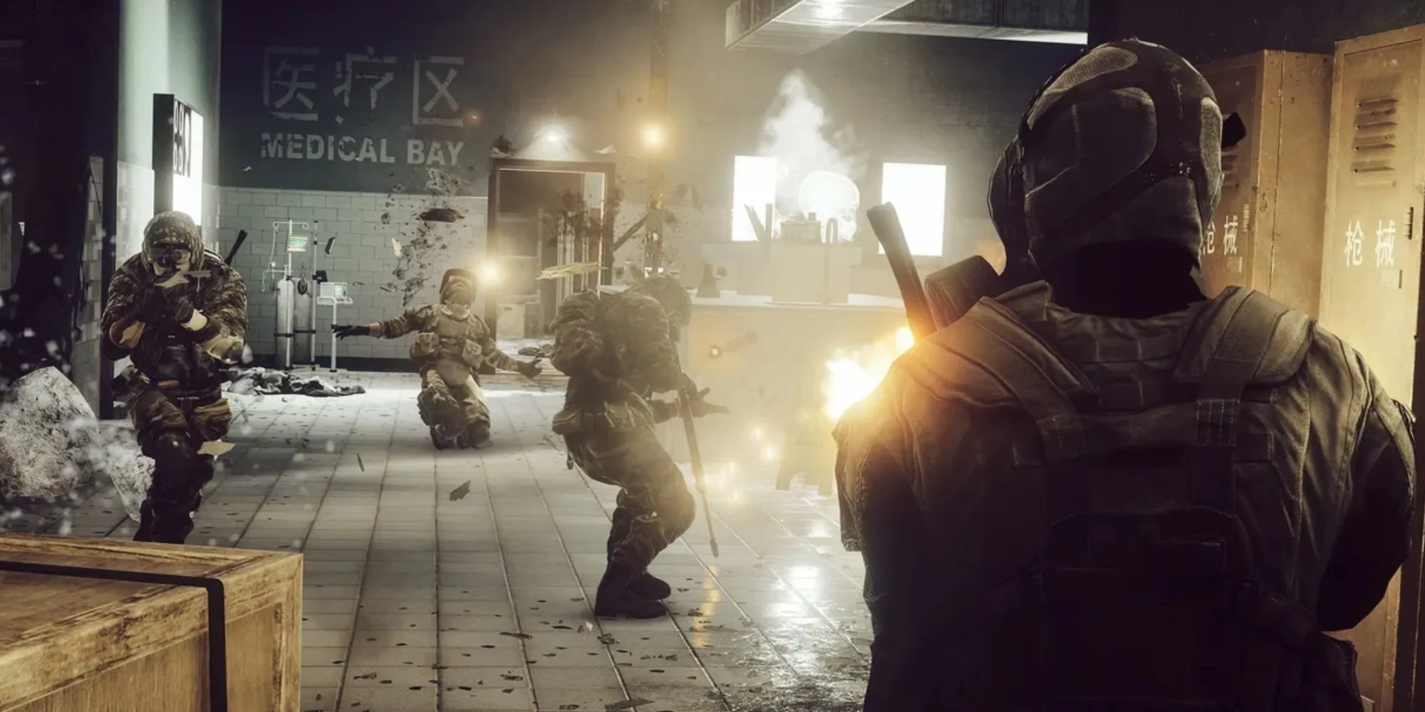 Hình ảnh mang tính điện ảnh về một cuộc giao tranh trong game Battlefield 4