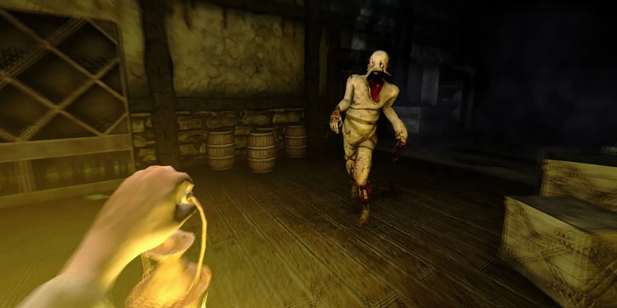 Hình ảnh một con quái vật trong game kinh dị Amnesia The Dark Descent