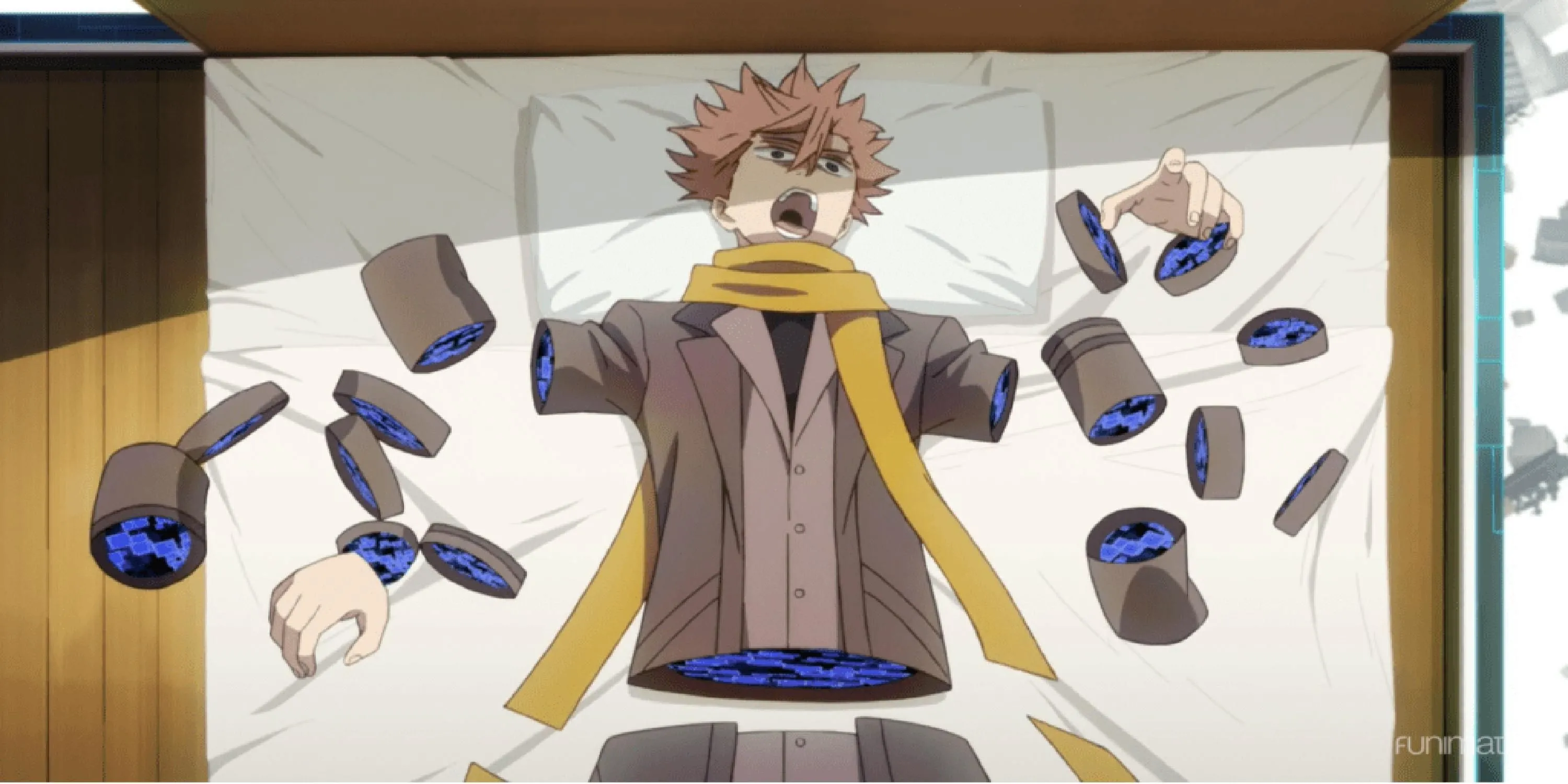 Hình ảnh nhân vật Brilliant Detective Sakaido trong thế giới 'id well' đầy kỳ ảo của anime Id:Invaded