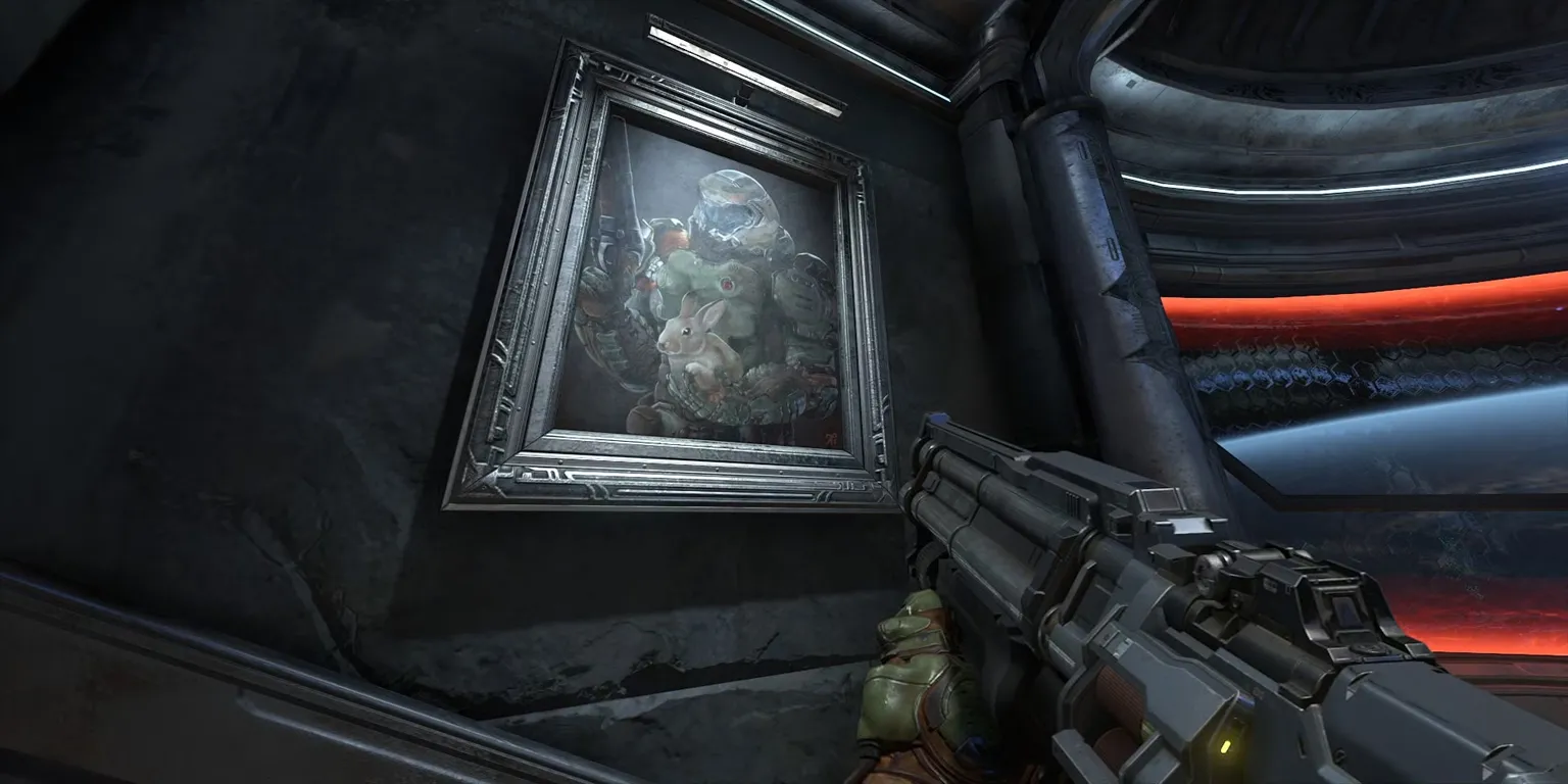 Hình ảnh nhân vật Doom Slayer trong DOOM Eternal sẵn sàng hành động