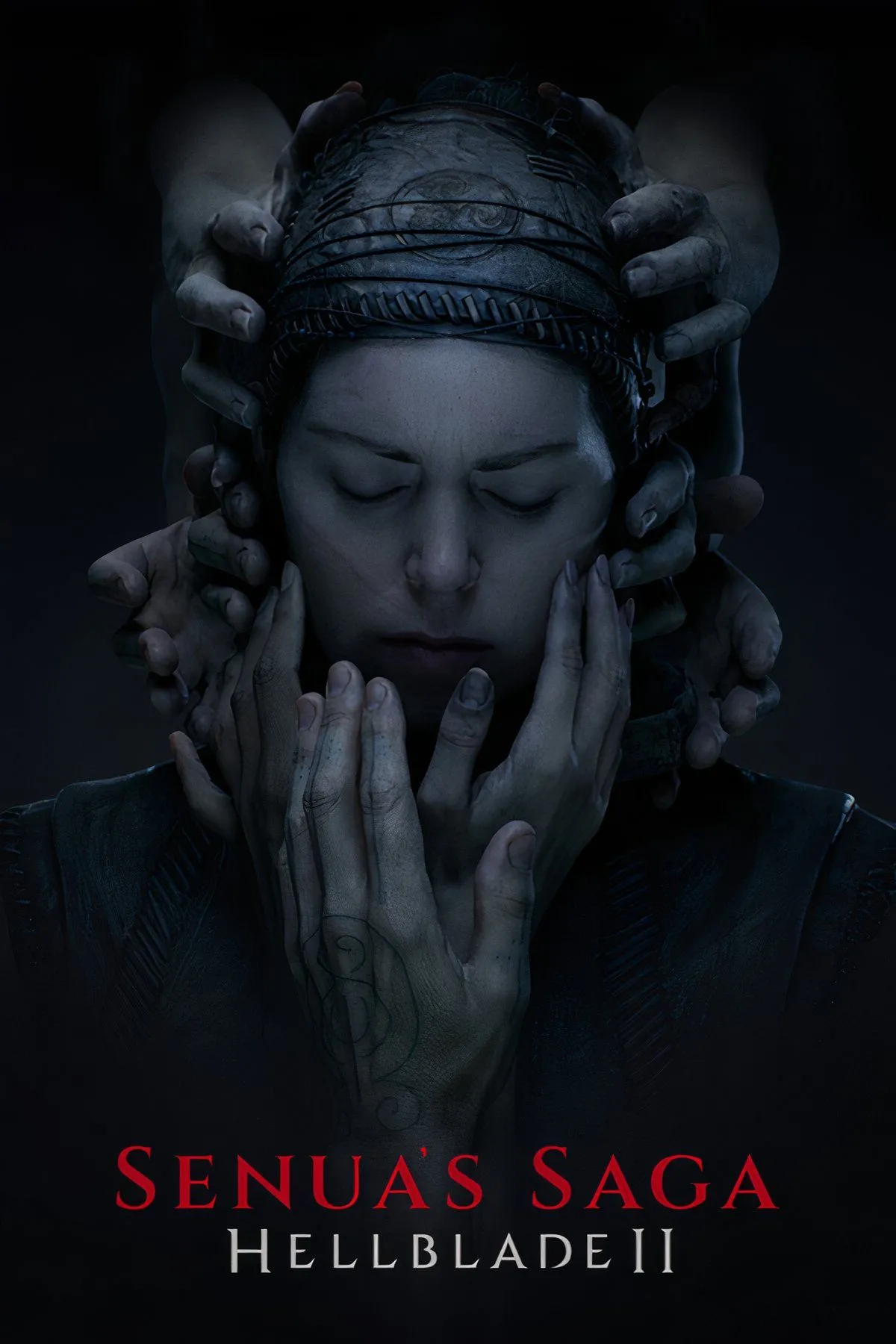 Hình ảnh tổng hợp từ Senua's Saga Hellblade 2, hiển thị Senua trong các môi trường game khác nhau