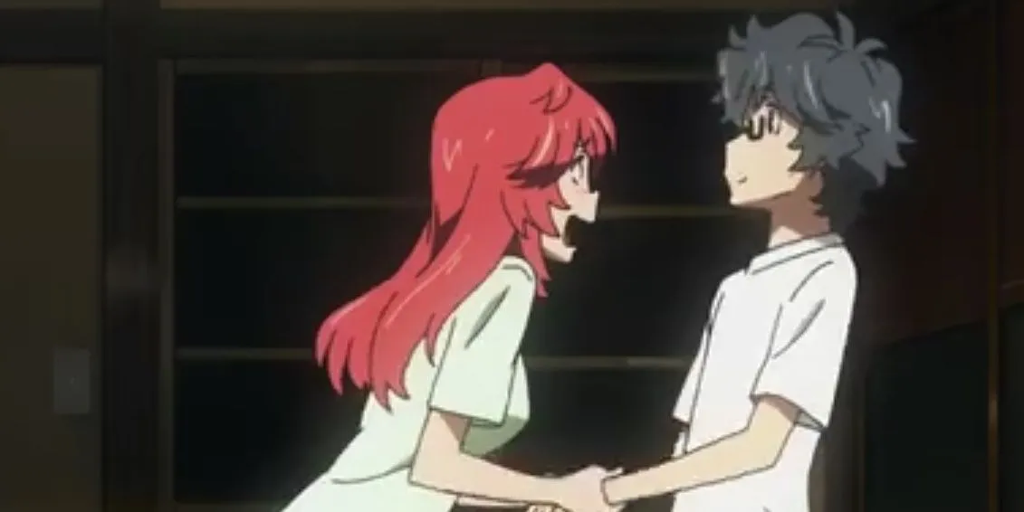 Ichika and Kaito looking at each other