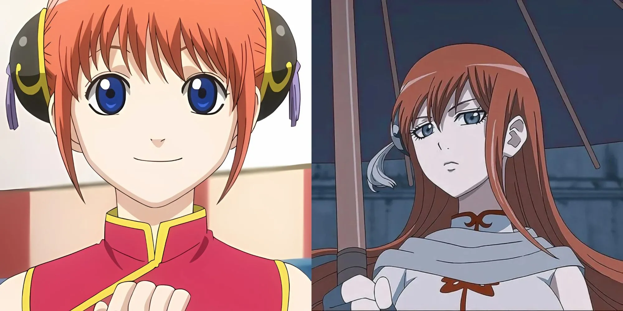 Kagura ăn rong biển khô và cầm ô