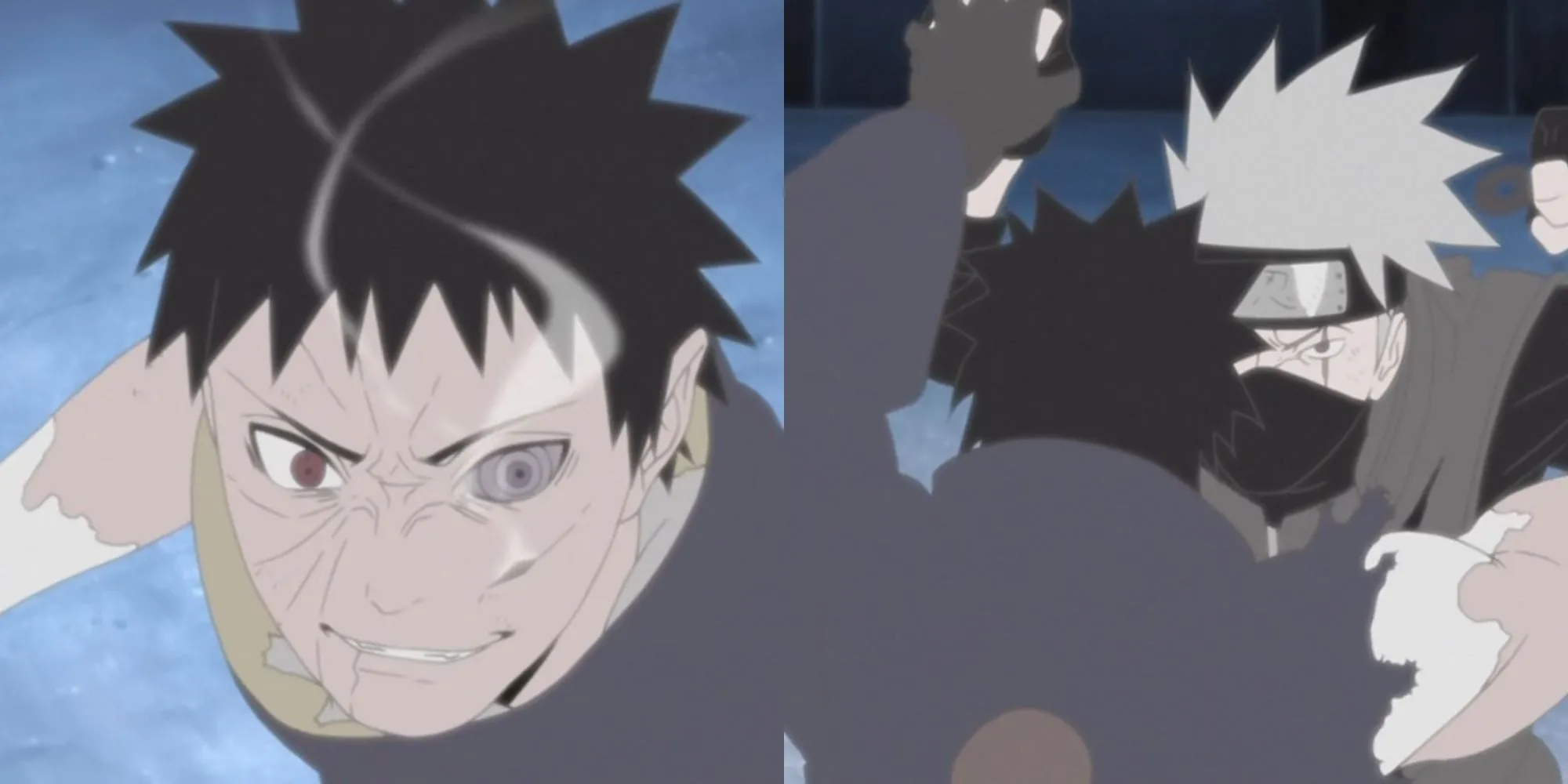Kakashi và Obito đấu tay đôi trong không gian Kamui