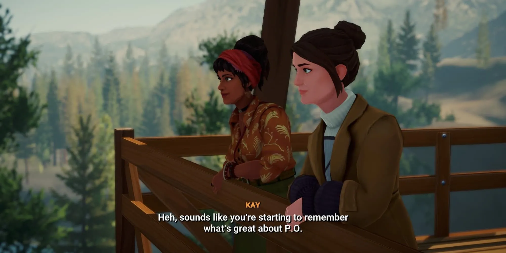 Kay và Meredith trong game Lake