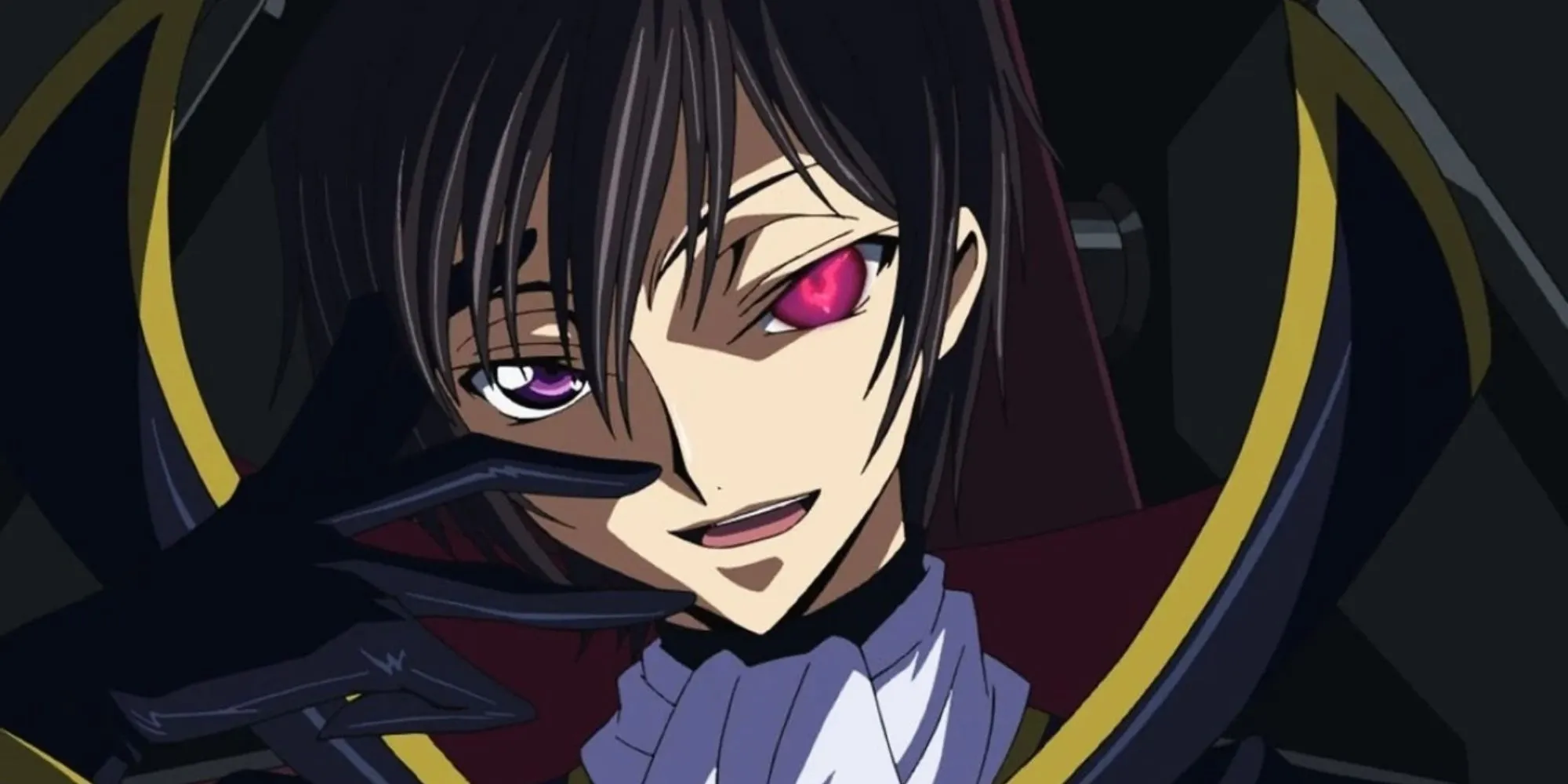 Lelouch Lamperouge trong Code Geass với vẻ mặt nghiêm nghị, thể hiện ý chí quyết tâm
