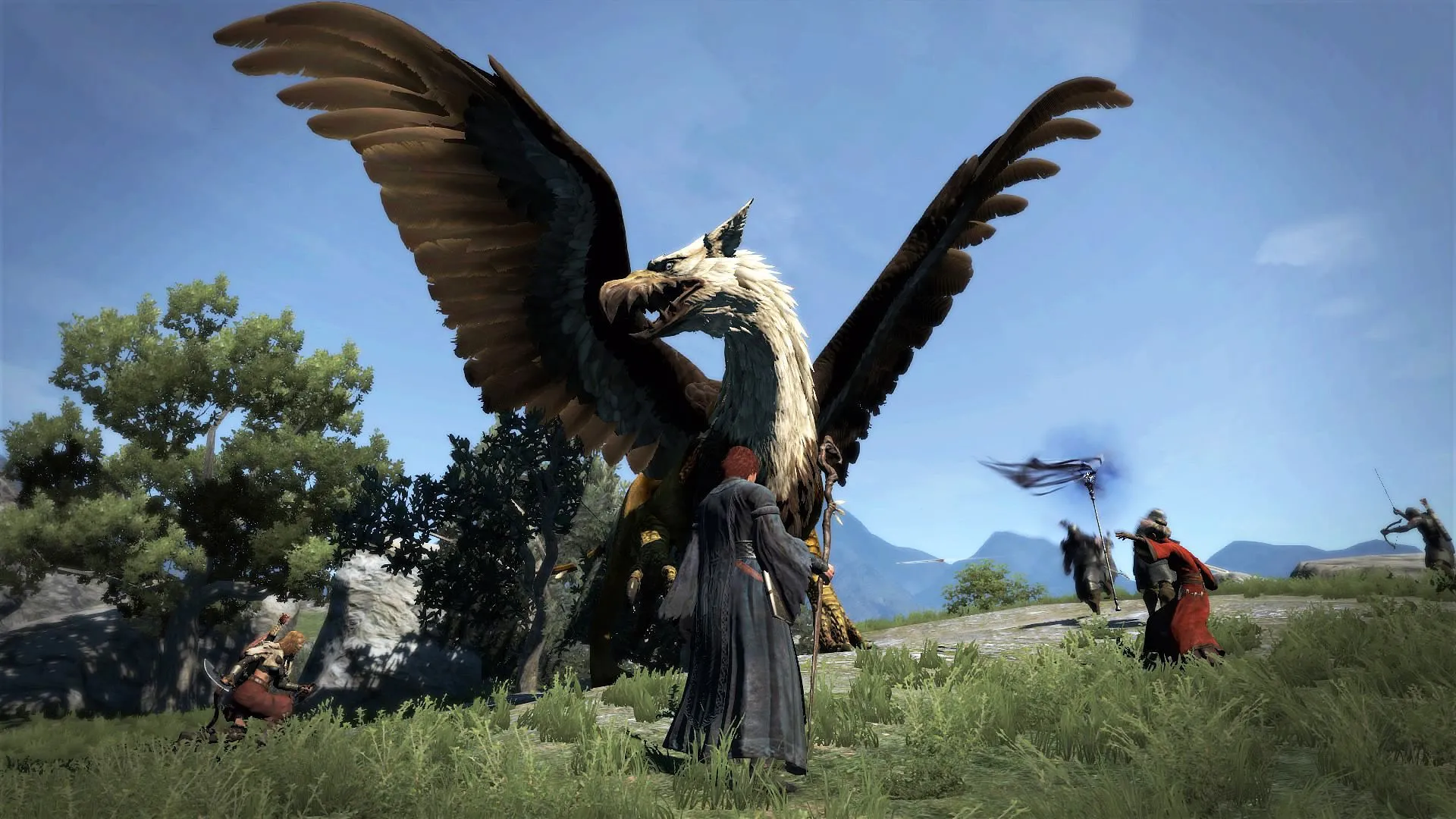 Một cảnh chiến đấu hoành tráng trong Dragon's Dogma: Dark Arisen