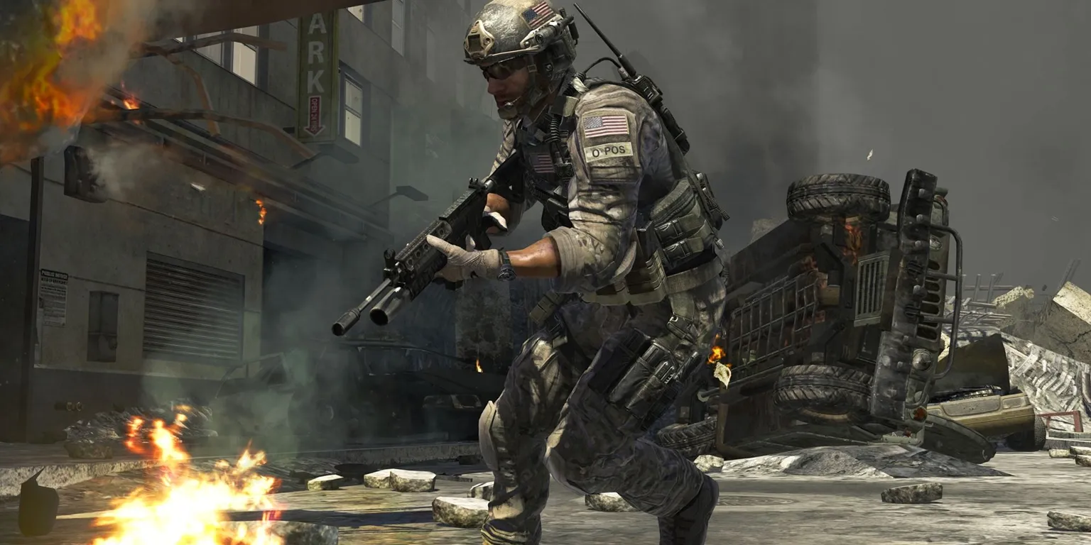 Một cảnh hành động trong game Call of Duty: Modern Warfare 3 (2011)