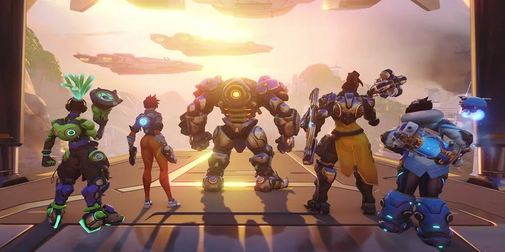 Một nhóm các anh hùng Overwatch 2 đứng cùng nhau