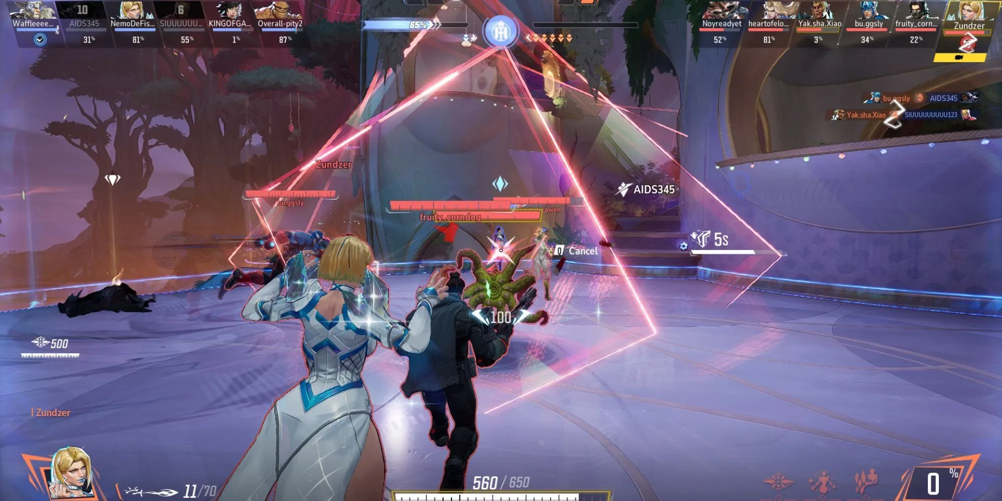 Nhân vật Emma Frost trong Marvel Rivals tung chiêu trong giao tranh