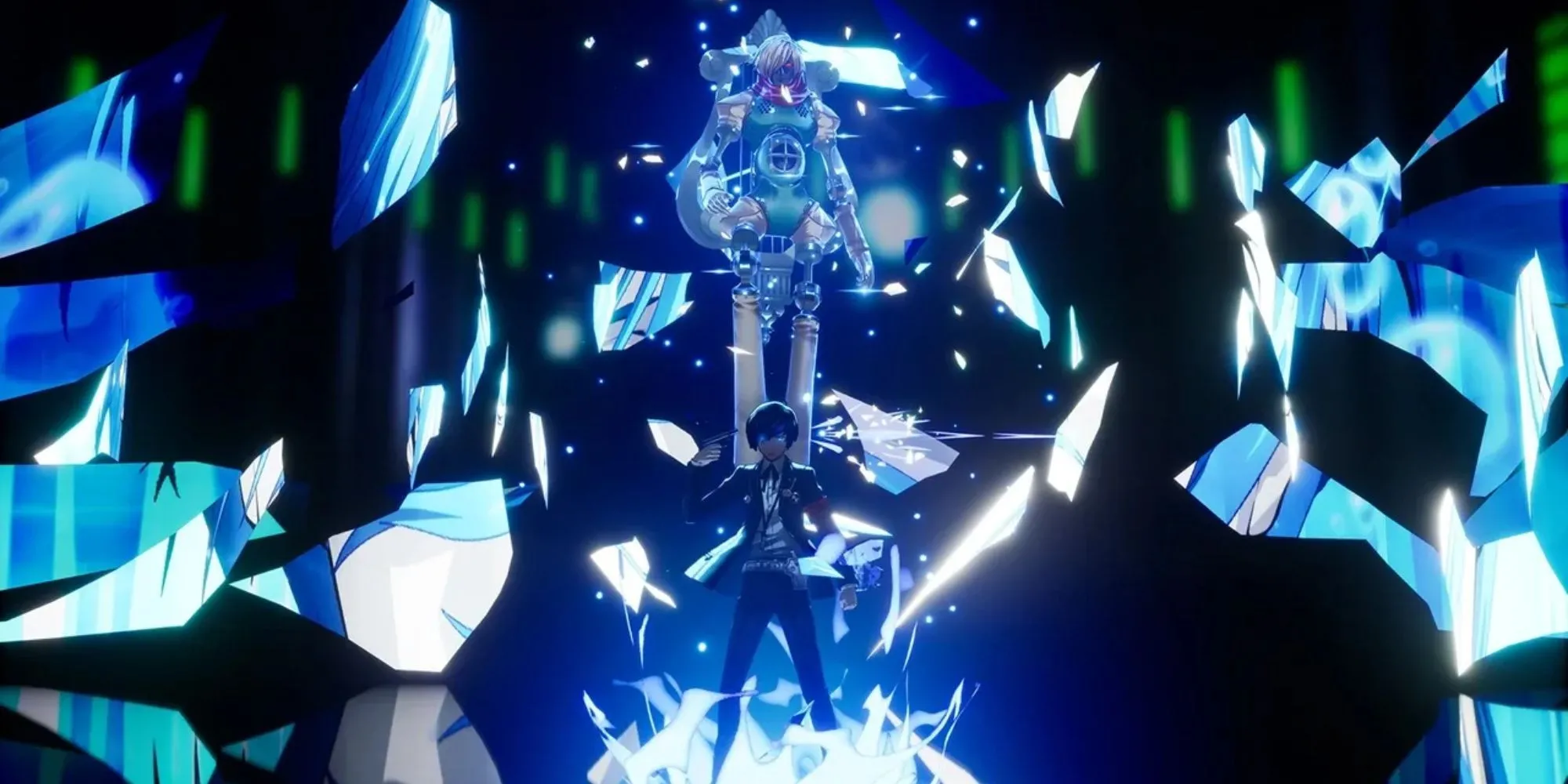 Nhân vật Makoto từ Persona 3 triệu hồi Persona của mình