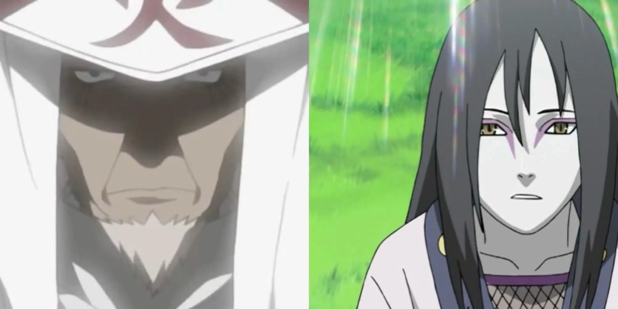 Orochimaru và Hokage Đệ Tam trong Naruto
