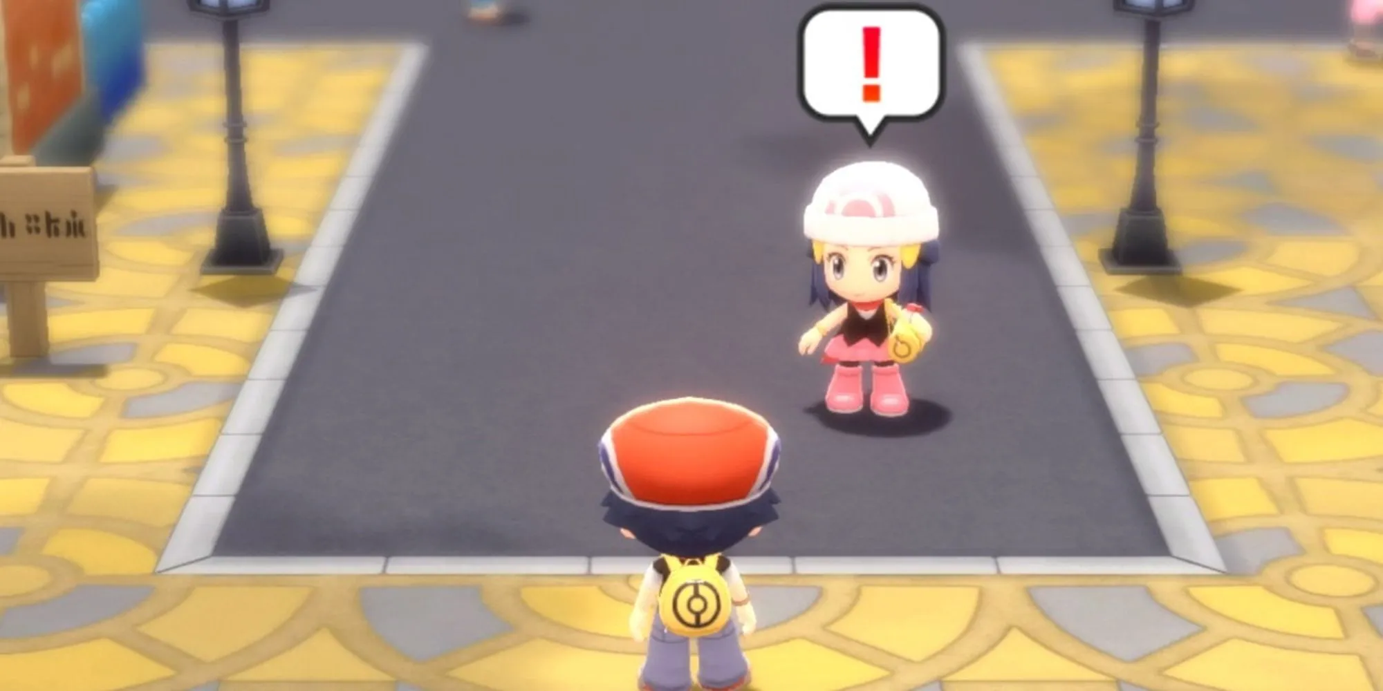 Pokemon Brilliant Diamond and Shining Pearl Lucas và Dawn trong cutscene