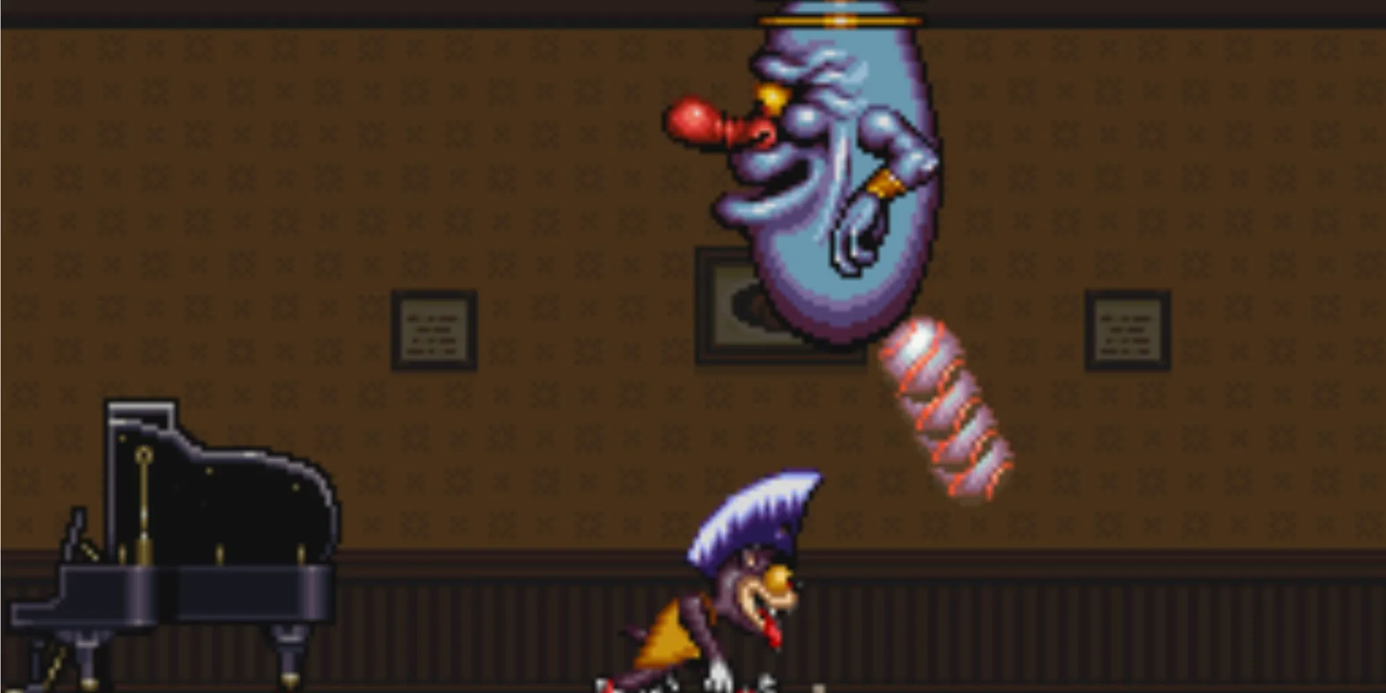 Rocky Rodent platformer SNES gameplay