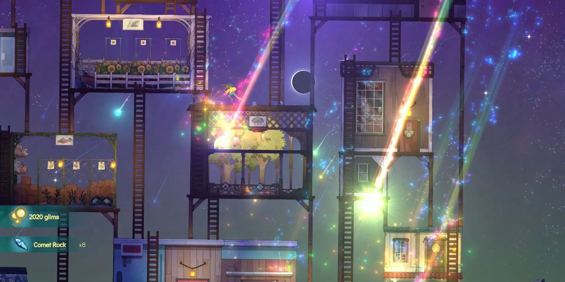 Sao chổi rơi xuống Stella trong Spiritfarer, một game mô phỏng và quản lý cảm động không có khái niệm chết