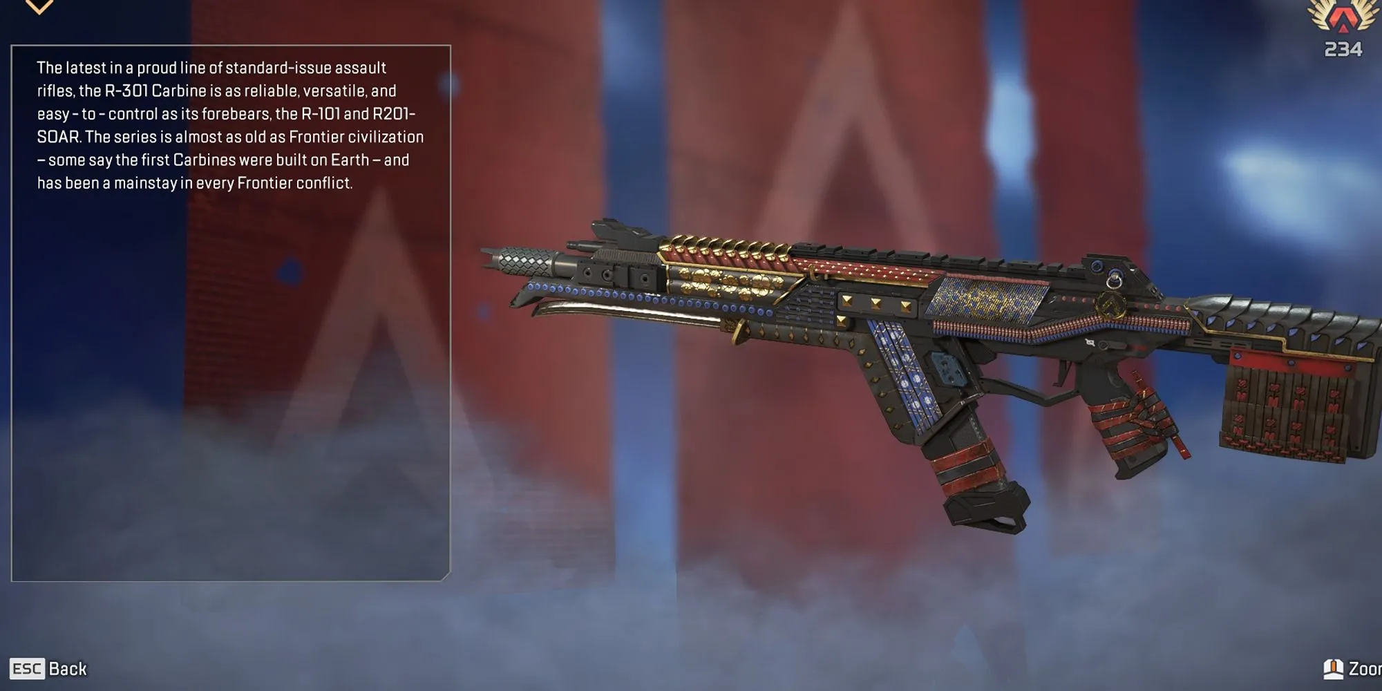 Súng Trường Tấn Công R-301 Carbine trong Apex Legends và mô tả của nó