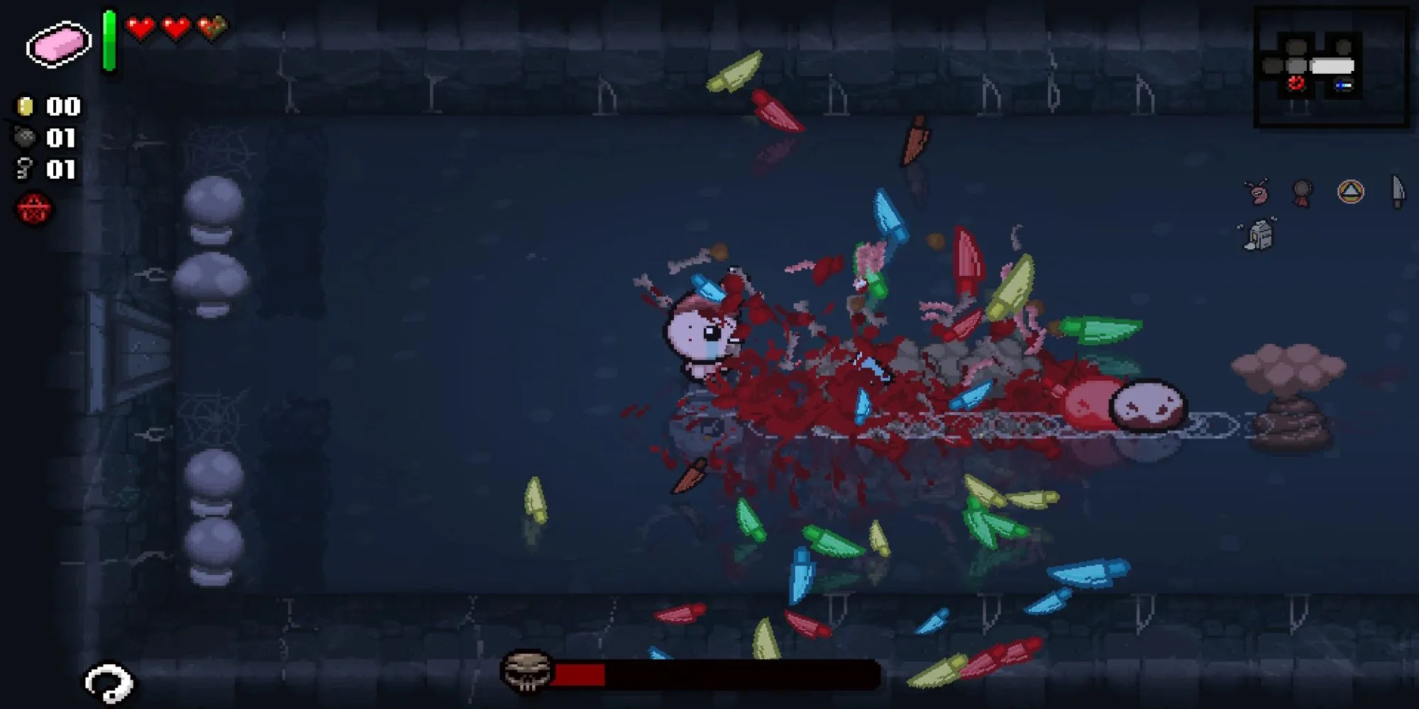 Tấn công kẻ thù trong game The Binding of Isaac