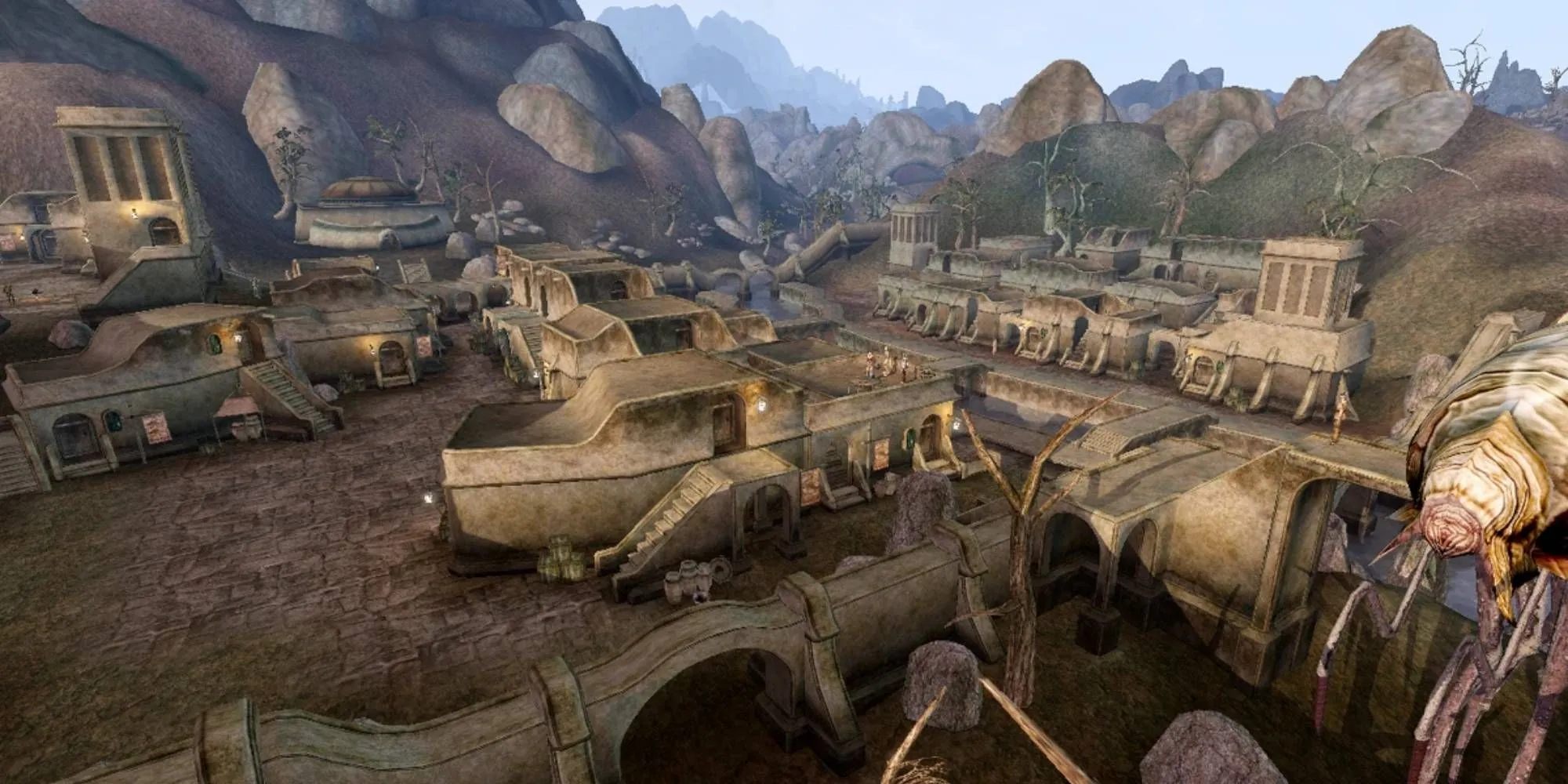 Toàn cảnh thành phố Balmora trong The Elder Scrolls III: Morrowind